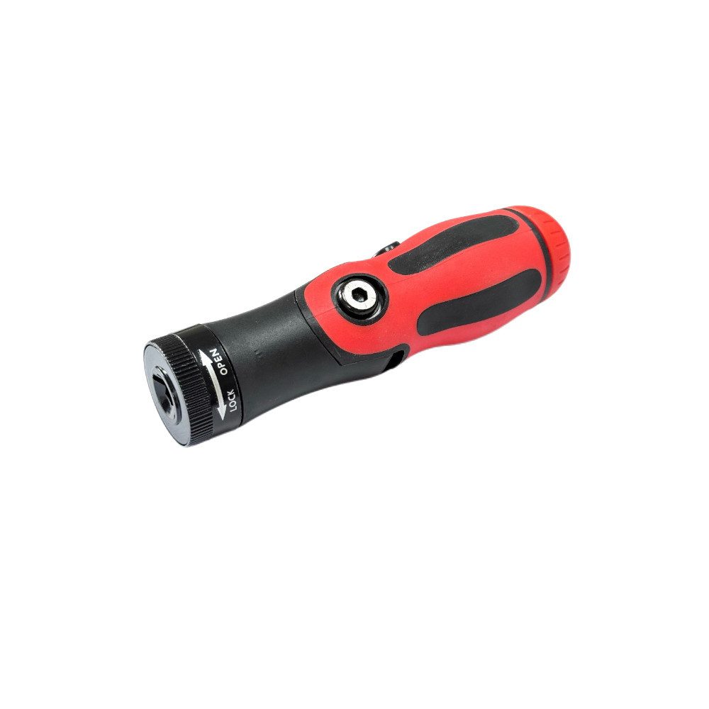 Trade-Shop Griff Ersatzgriff für viele Standard-Sägeblätter mit rutschfester Oberfläche, Robuster Griff für Säbelsägen und Bits, schwenkbar mit Bit Ablagefach