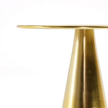 Natur24 Beistelltisch Beistelltisch Rhet Ø39cm Gold Rund Tisch Couchtisch