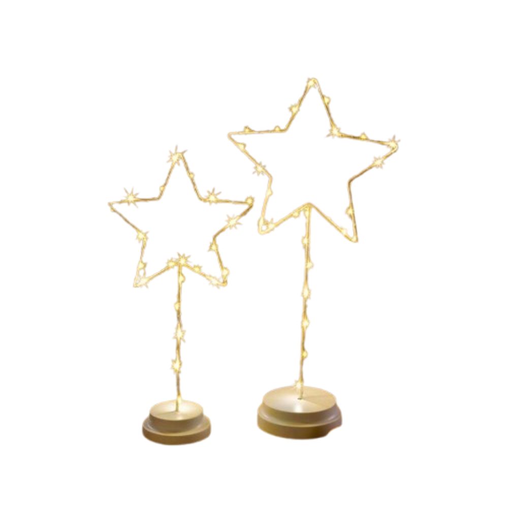 Home-trends24.de Weihnachtsfigur LED Deko Stern 2er Set Fensterdeko Weihnachtsdeko Sterne (2 St)