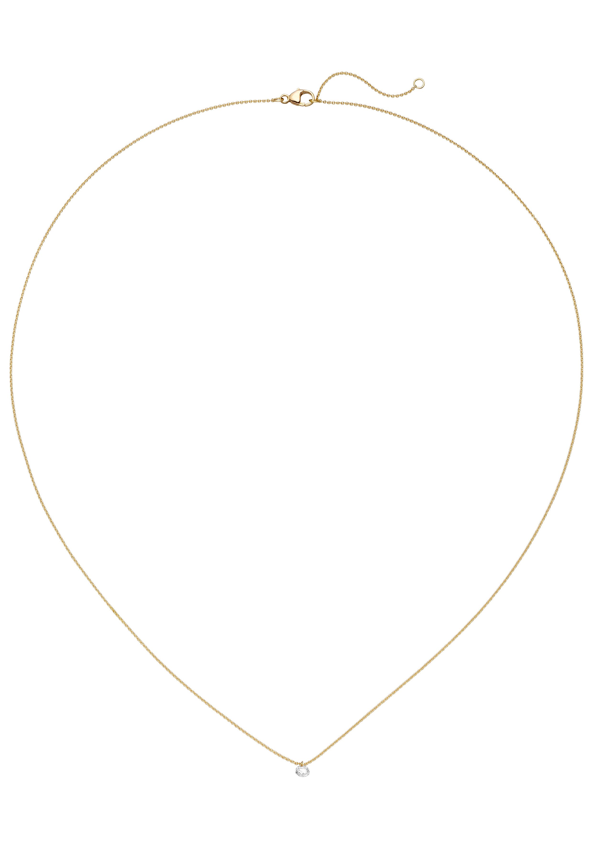 JOBO Collier mit Diamant Brillant ohne Fassung, 18 Karat 750 Gold 45 cm – Bild 2 von 3