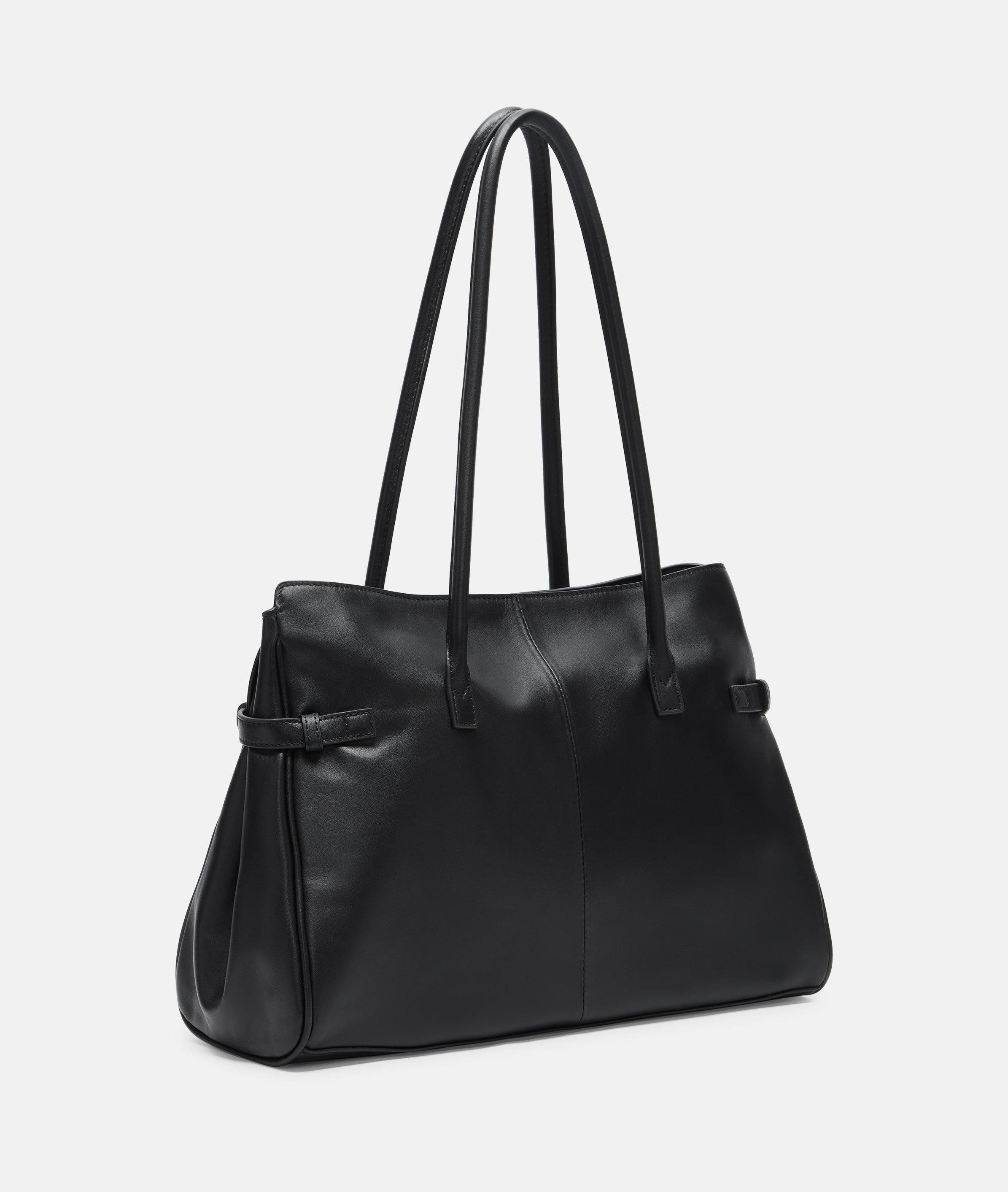 Liebeskind Berlin Schultertasche Satchel, Große Tasche aus weichem Kalbsleder