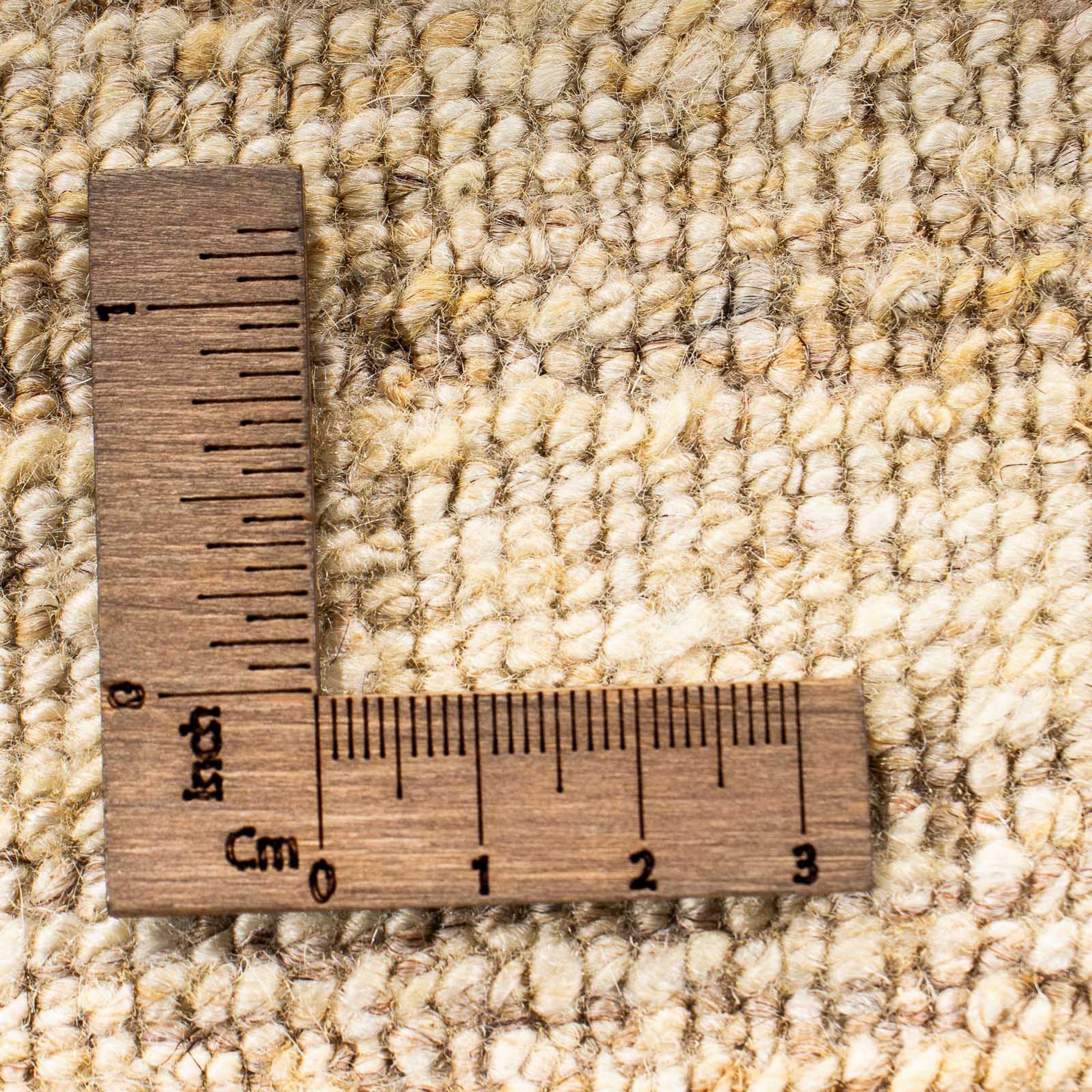 rechteckig, beige, mit 18 Wollteppich - x Perser Gabbeh Einzelstück cm Wohnzimmer, - morgenland, 40 mm, Handgeknüpft, Zertifikat 60 - Höhe:
