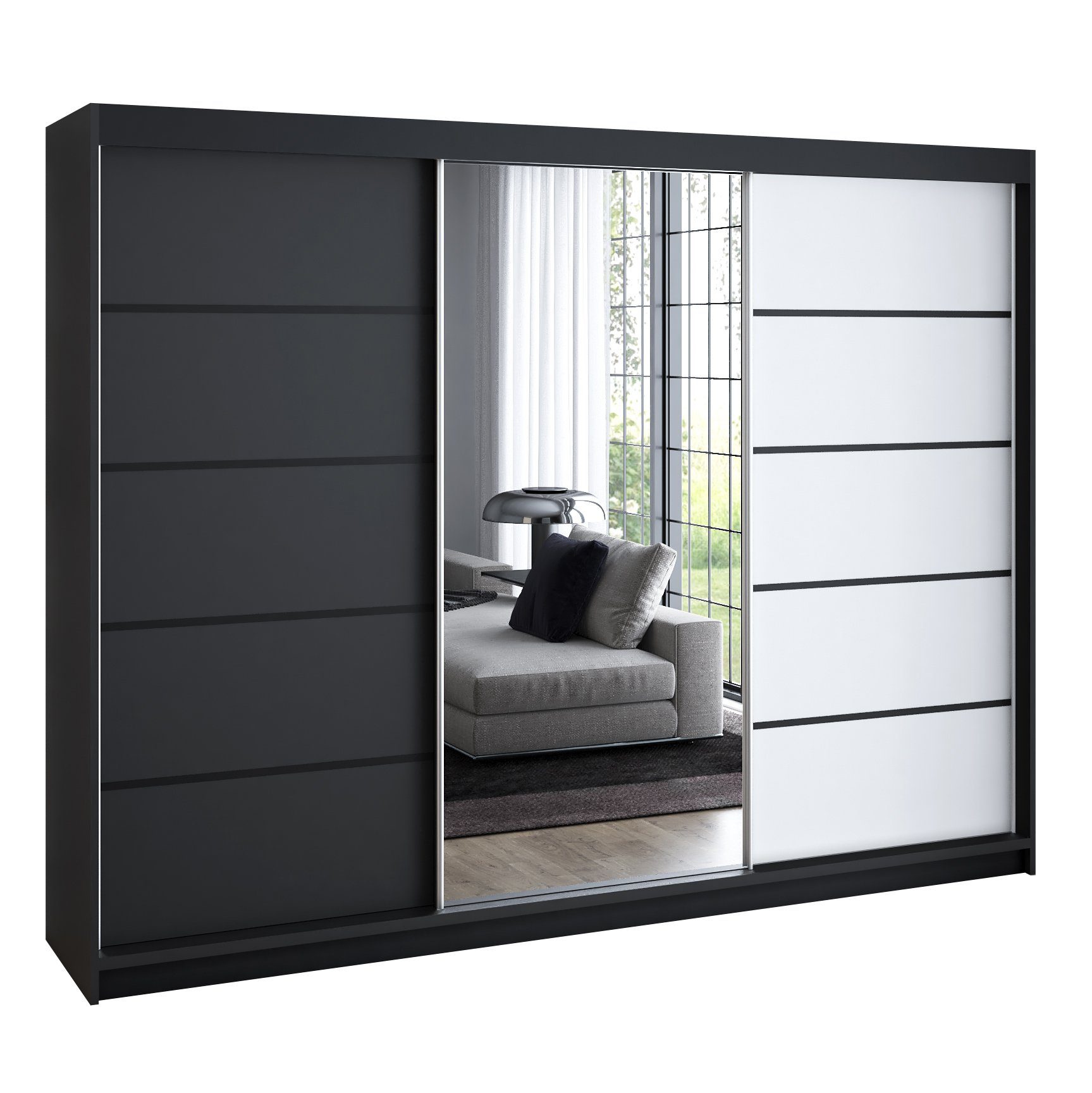 Schwarz / schwarz / weiß