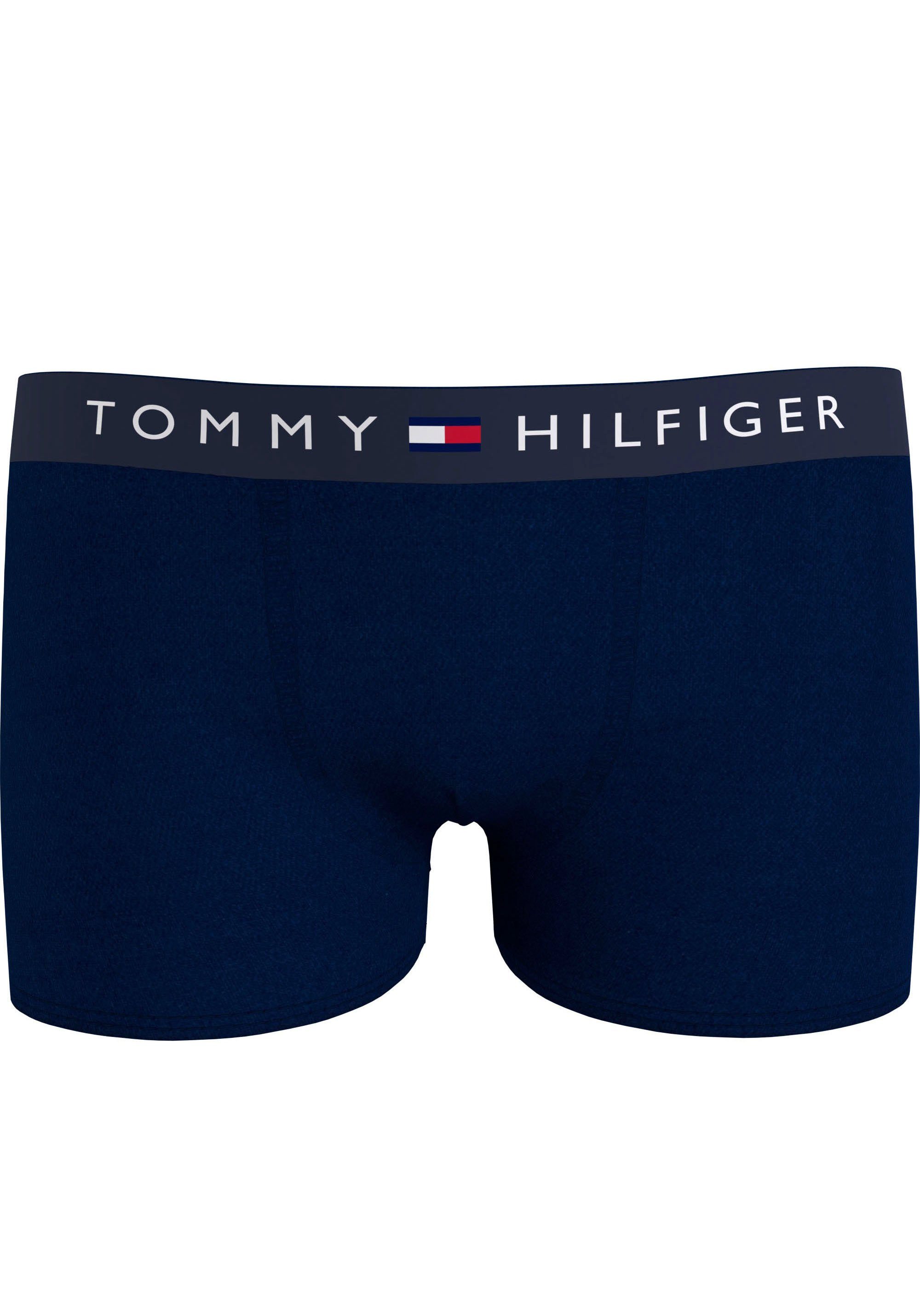 Trunk 2er-Pack) Underwear Taillenbund Hilfiger Tommy Logo auf mit (Packung, 2-St., dem