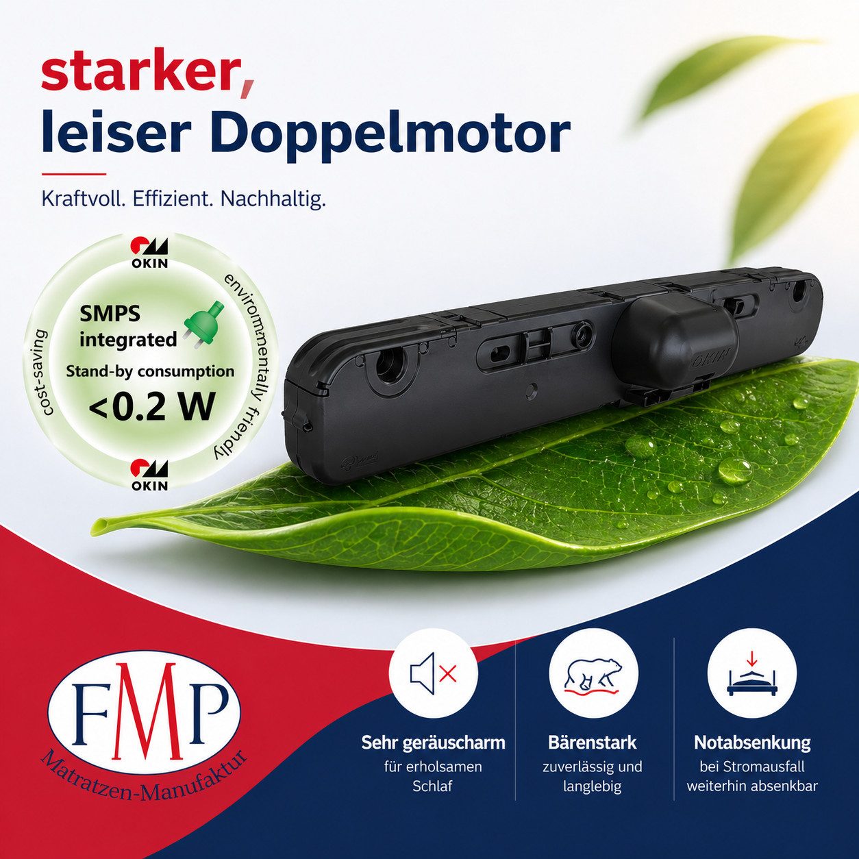 Lattenrost Rhodos EL, FMP Matratzenmanufaktur, Kopfteil motorisch verstellbar, Fußteil motorisch verstellbar, elektrisch verstellbarer 7 Zonen Lattenrost mit No – Bild 5 von 5
