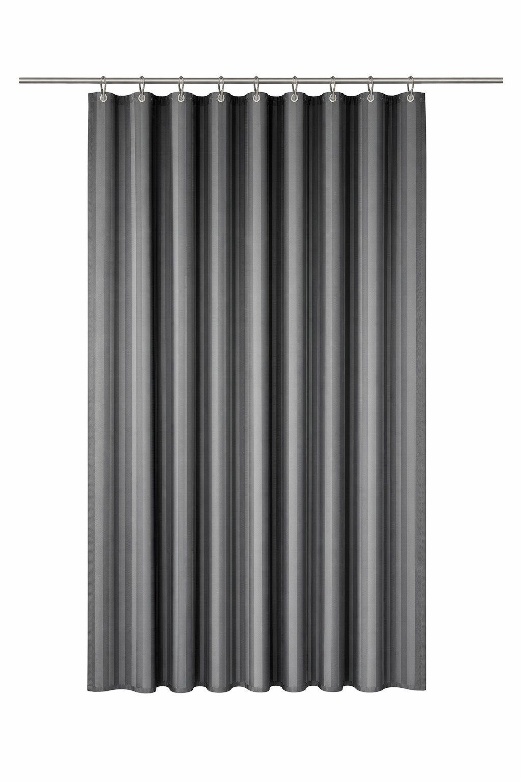 Clever-Kauf-24 Duschvorhang Textil-Duschvorhang Hilton grau, BxH 180x200cm, Breite 180 cm (1-tlg)