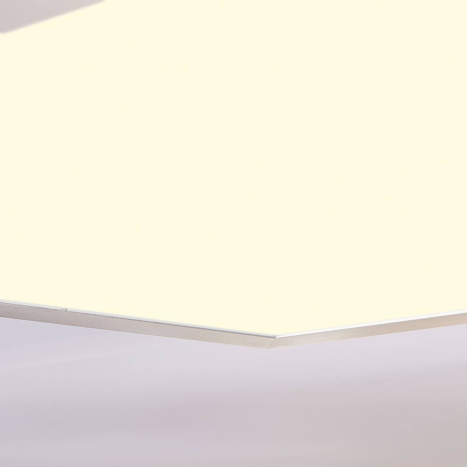 Lindby LED Panel Livel, LED-Leuchtmittel Leuchtmittel Modern, weiß, Aluminium, 1 fest flammig, silber, universalweiß, inkl. PMMA, verbaut