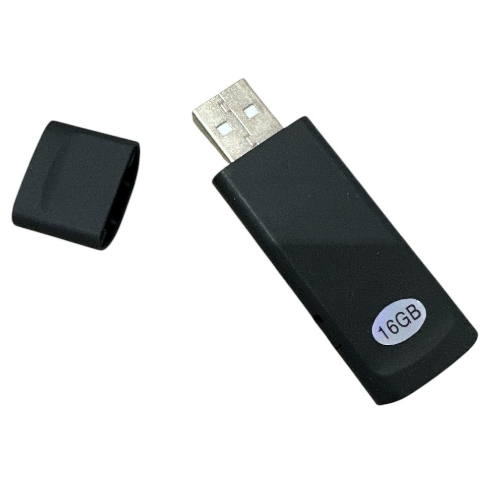 SpionProfi 16GB Usb Stick Voice Recorder Mini Ton Stimme Aufnahmegerät Auto Haus Digitales Aufnahmegerät (Mini Voice Recorder Diktiergerät Wanze Spion Spy Aufnahmegerät Spion)