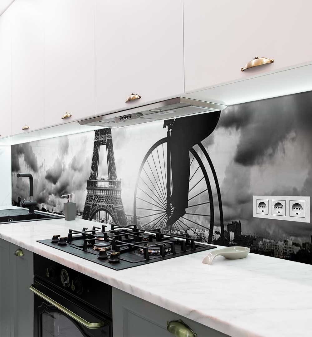 MyMaxxi Dekorationsfolie Küchenrückwand Hochrad in Paris