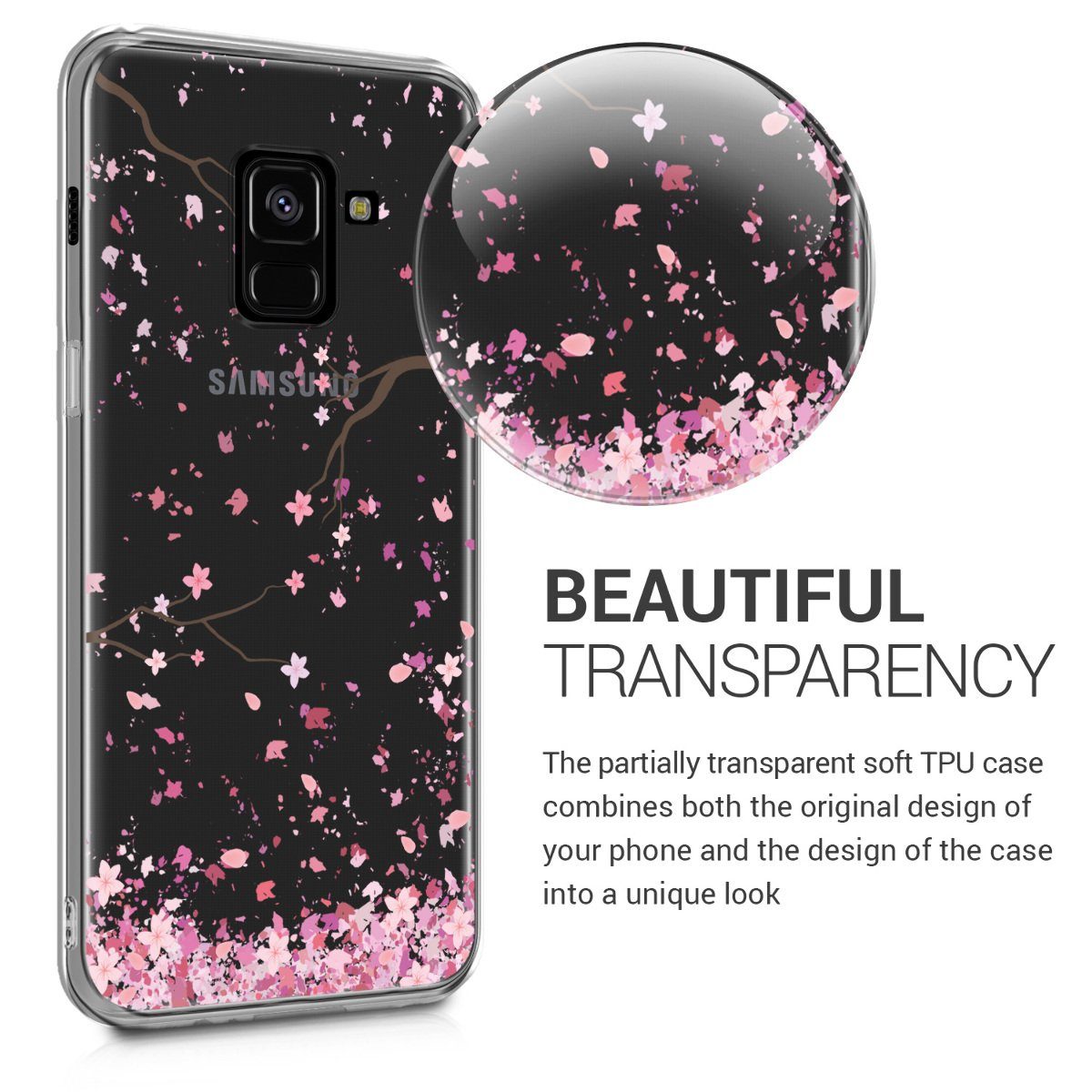 kwmobile Handyhülle Case für Samsung Galaxy A8 (2018), Hülle Silikon transparent - Silikonhülle