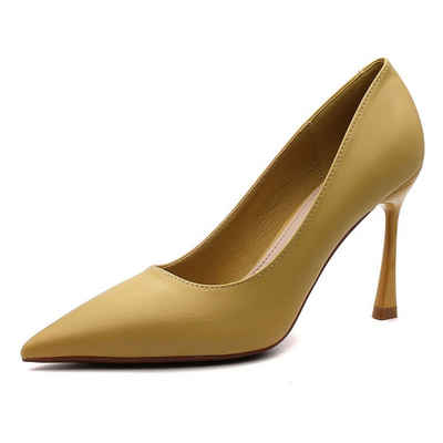 jalleria Spitze Zehen-Stiletto-High-Heels, einfarbige Super-High-Heels High-Heel-Pumps