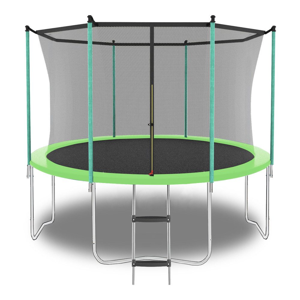 Gartentrampolin 8FT Trampolin Outdoor mit Sicherheitsnetz Leiter stabil Stahlrahmen