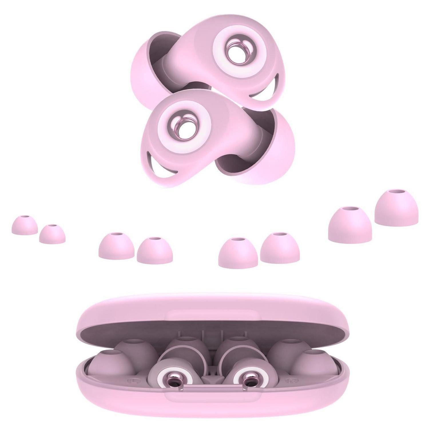 LuxusKollektion Kapselgehörschutz Ohrstöpsel Schlafen 45dB Rosa 8 Stk., (8 St)