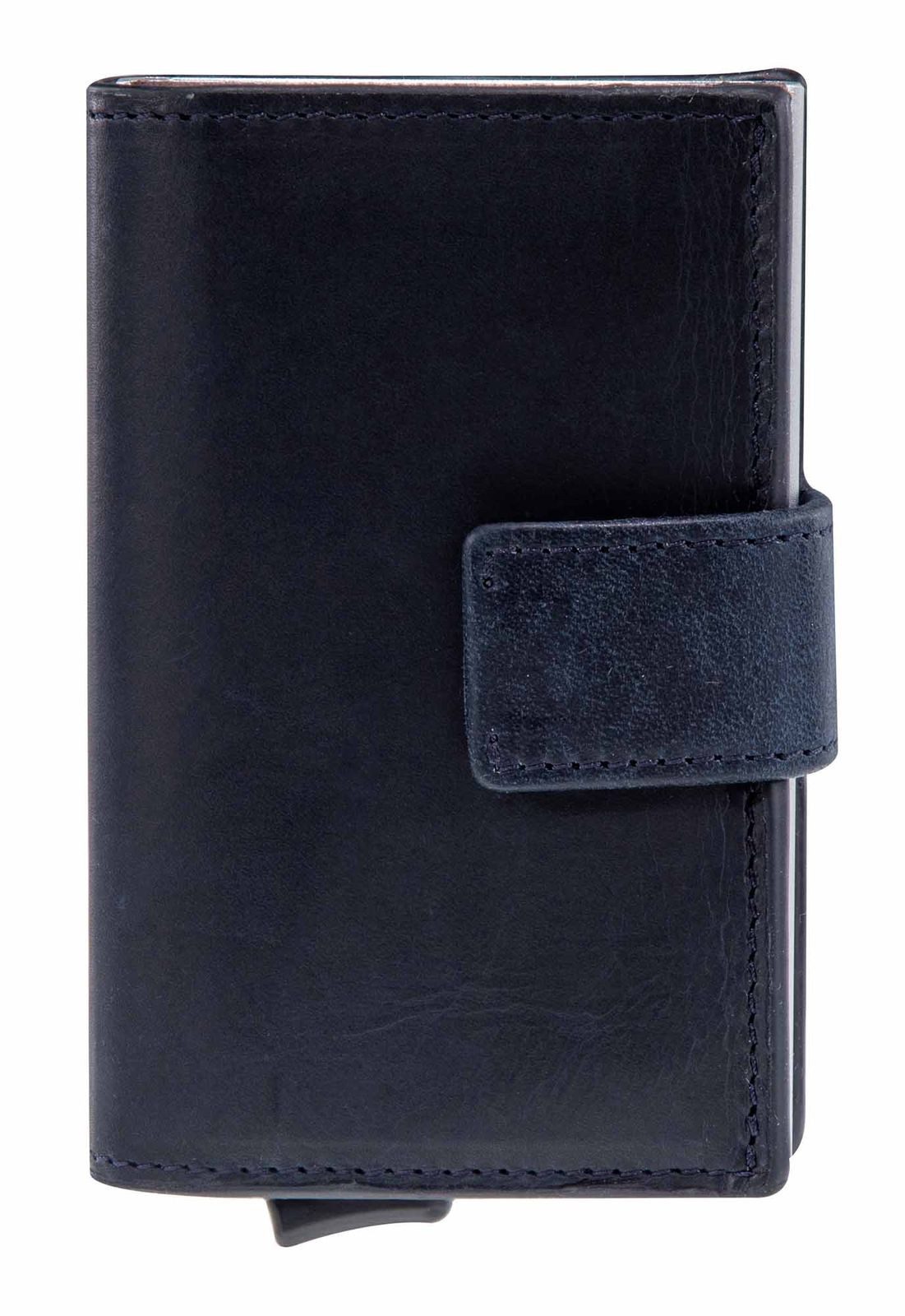 Maître Kartenetui C-Three E-Cage sv8, aus echtem Leder mit RFID-Blocker Schutz