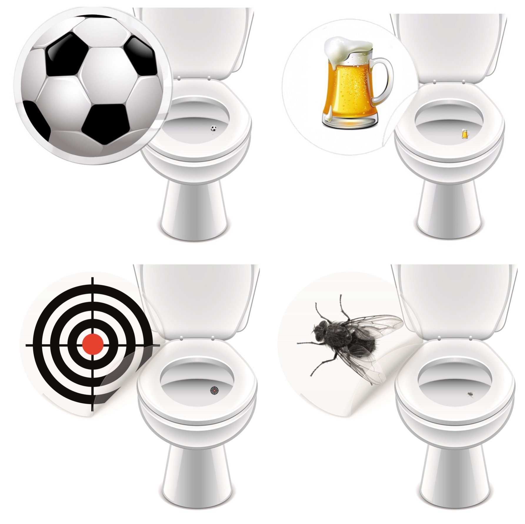 Sticker Toilettensticker für Urinale und Toiletten