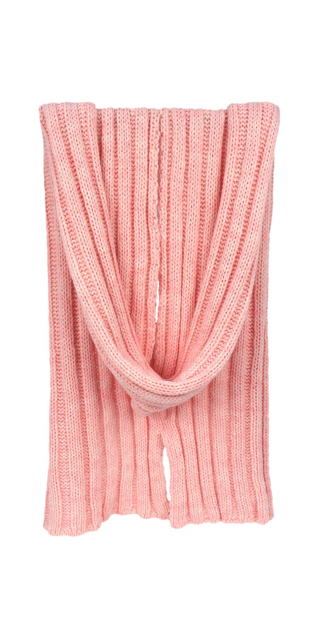 ZEBRO Strickschal Basic-Ripp 3/3, mit hohem Wollanteil rosa