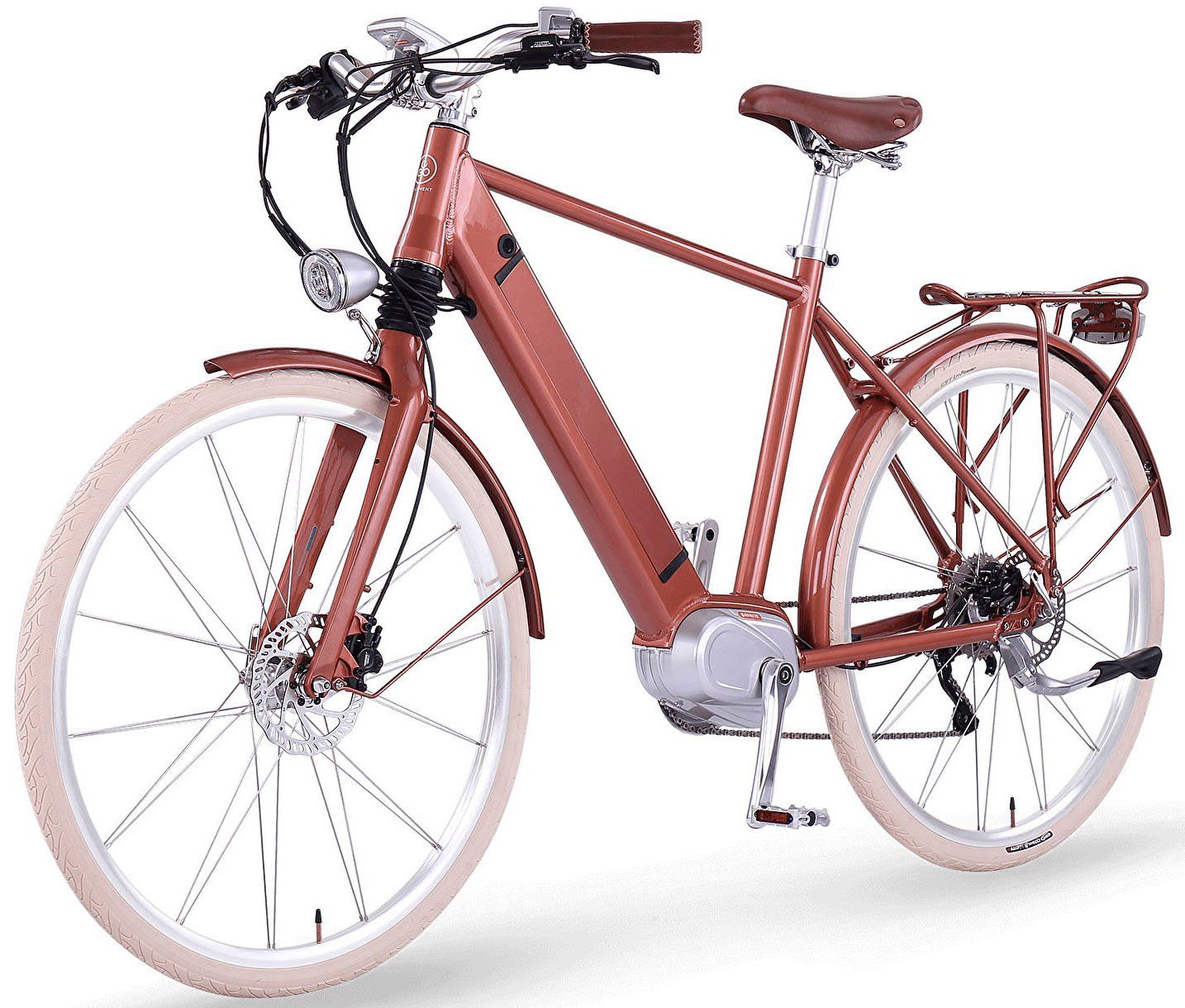 418 Classic Wh eGO Shimano Gang Cäsar Akku 54 Movement Kettenschaltung, Bronze cm E-Bike 10 28", 25 Mittelmotor, Schaltwerk, Herren Deore