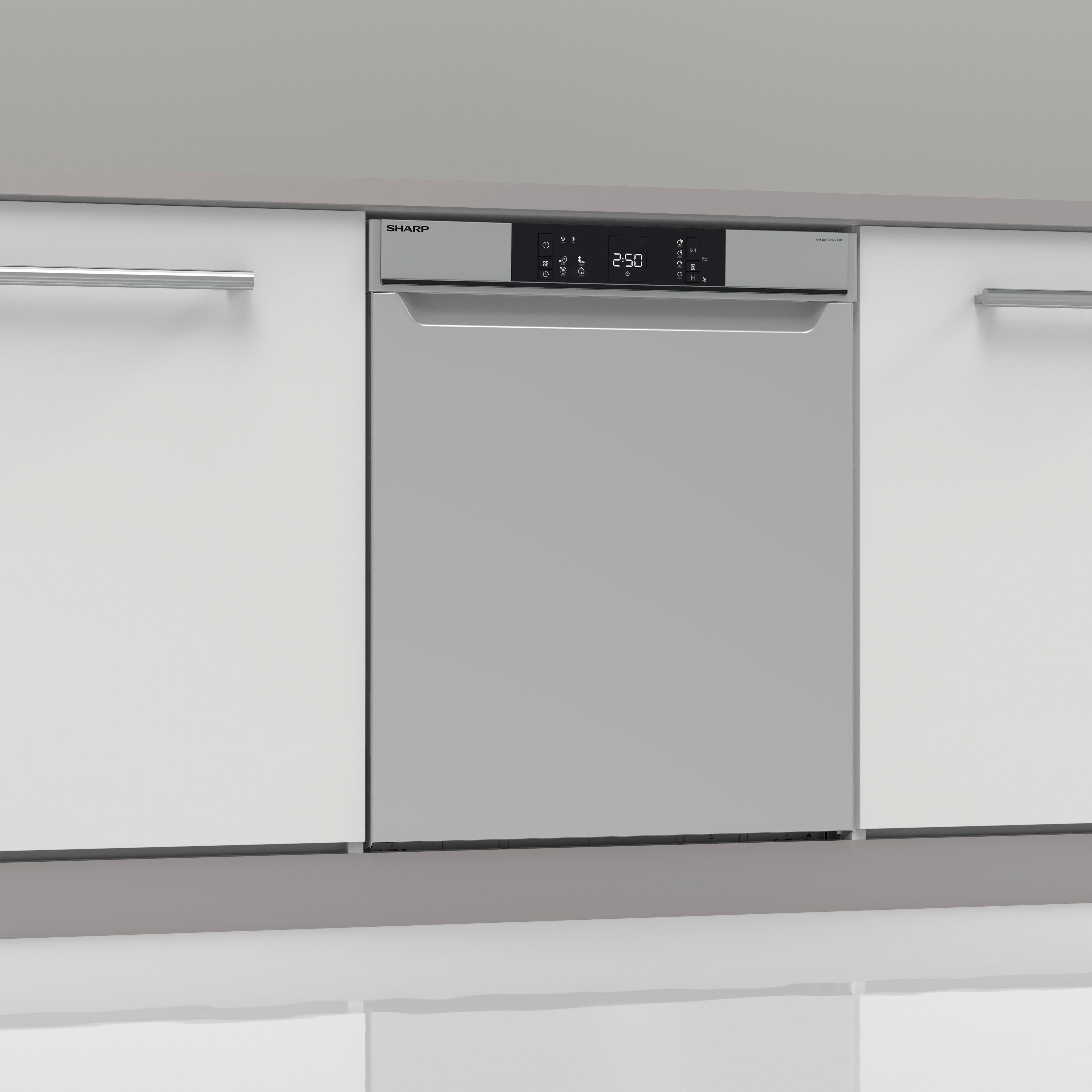 Sharp Unterbaugeschirrspüler QW-NA1CU47DS-DE, 13 Maßgedecke