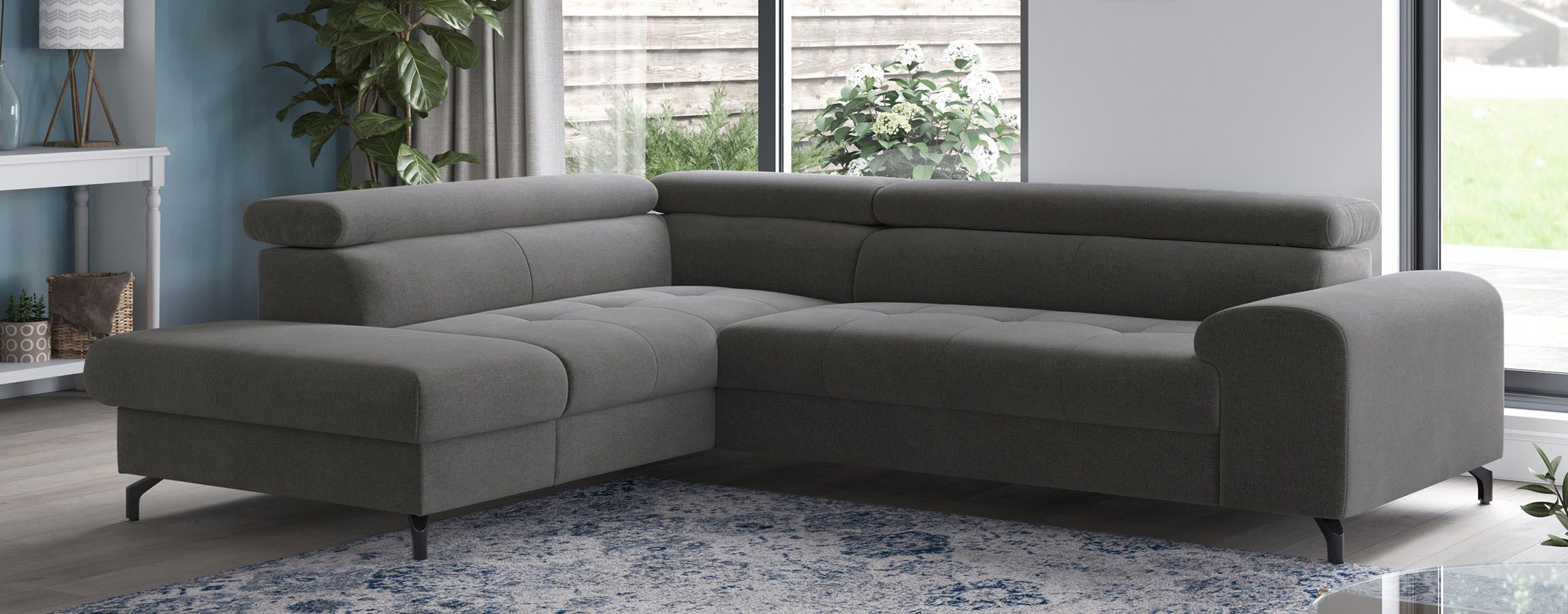 COTTA Ecksofa Aura L-Form, B: 260 cm, mit Schlaffunktion, Bettkasten & Kopfteilverstellung