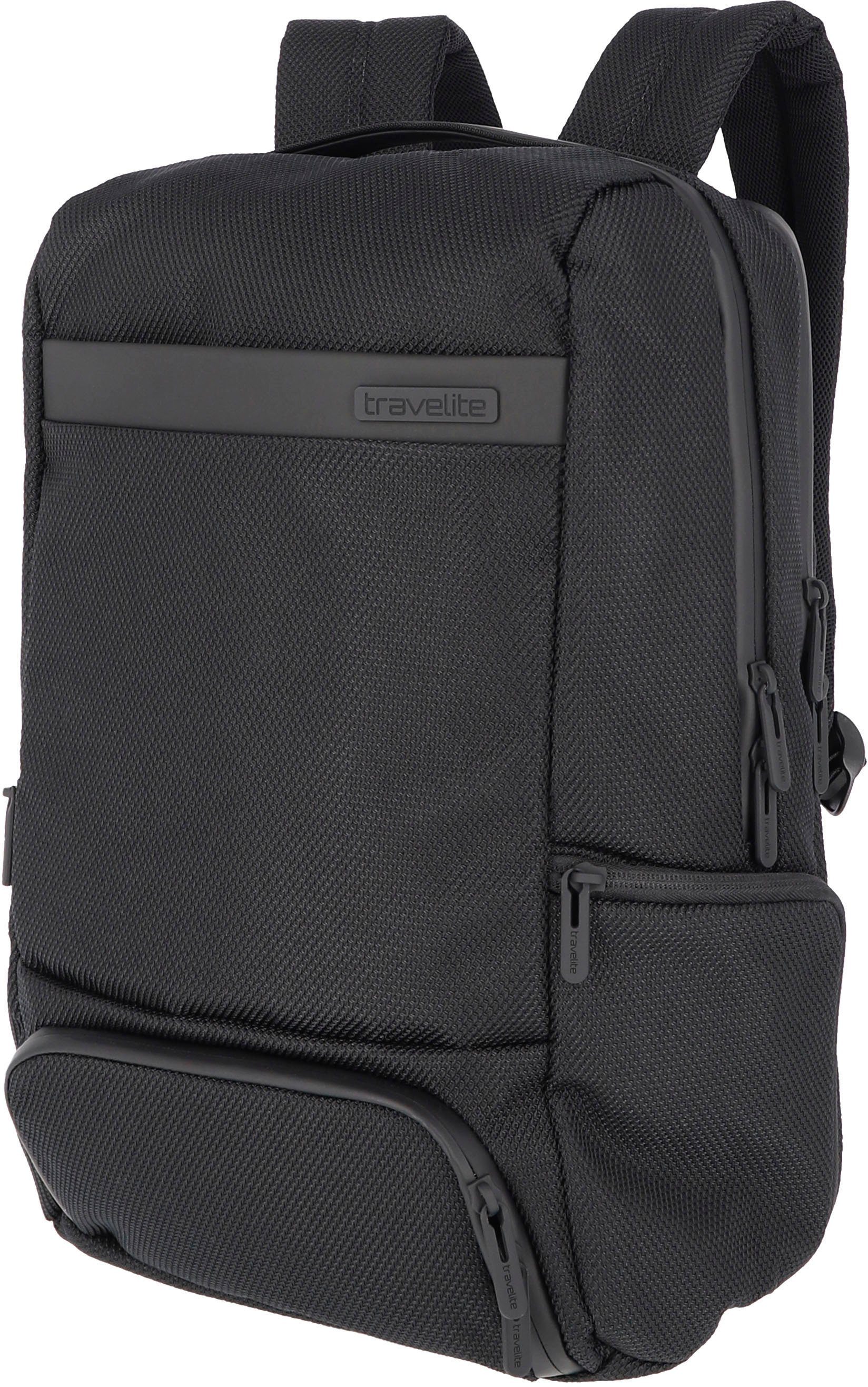 travelite Rucksack Meet, 41 cm, mit 15,6 Zoll Laptopfach, Sicherheitsfach  auf der Rückseite