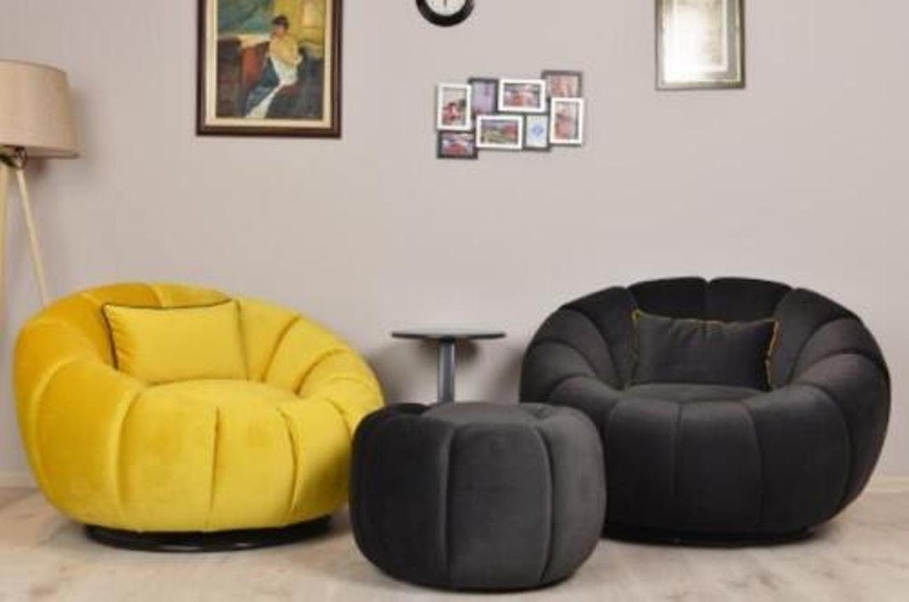 JVmoebel Relaxsessel Sessel Made Luxuriös 1x mittelweich nur für Schwarz schwarz Europa (1-St., Wohnzimmer Farbe Sessel), Relax in bequem