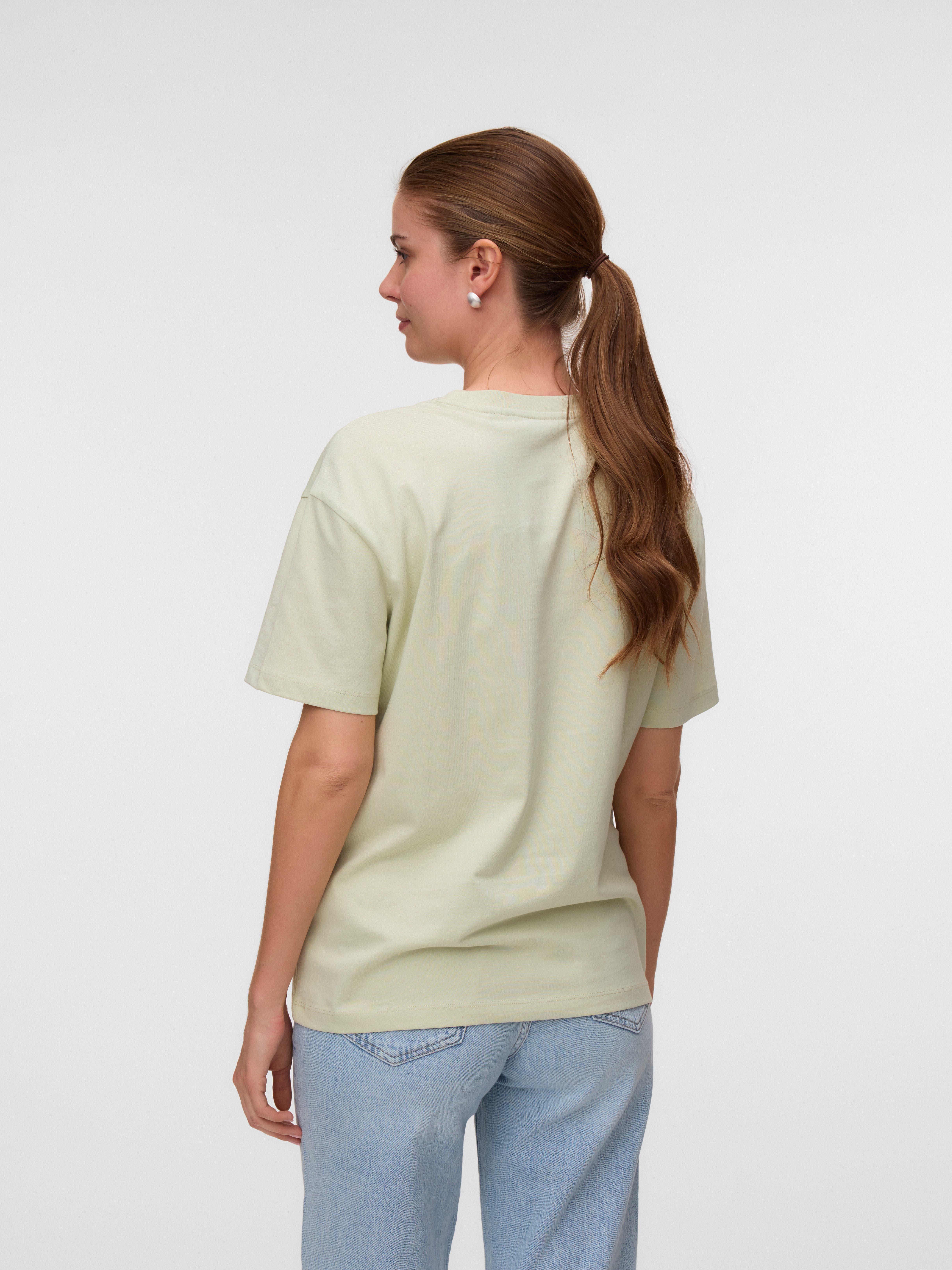 Vero Moda T-Shirt VMNINNA MIA SS TOP BOX JRS Baumwolle, Rückenprint – Bild 3 von 5