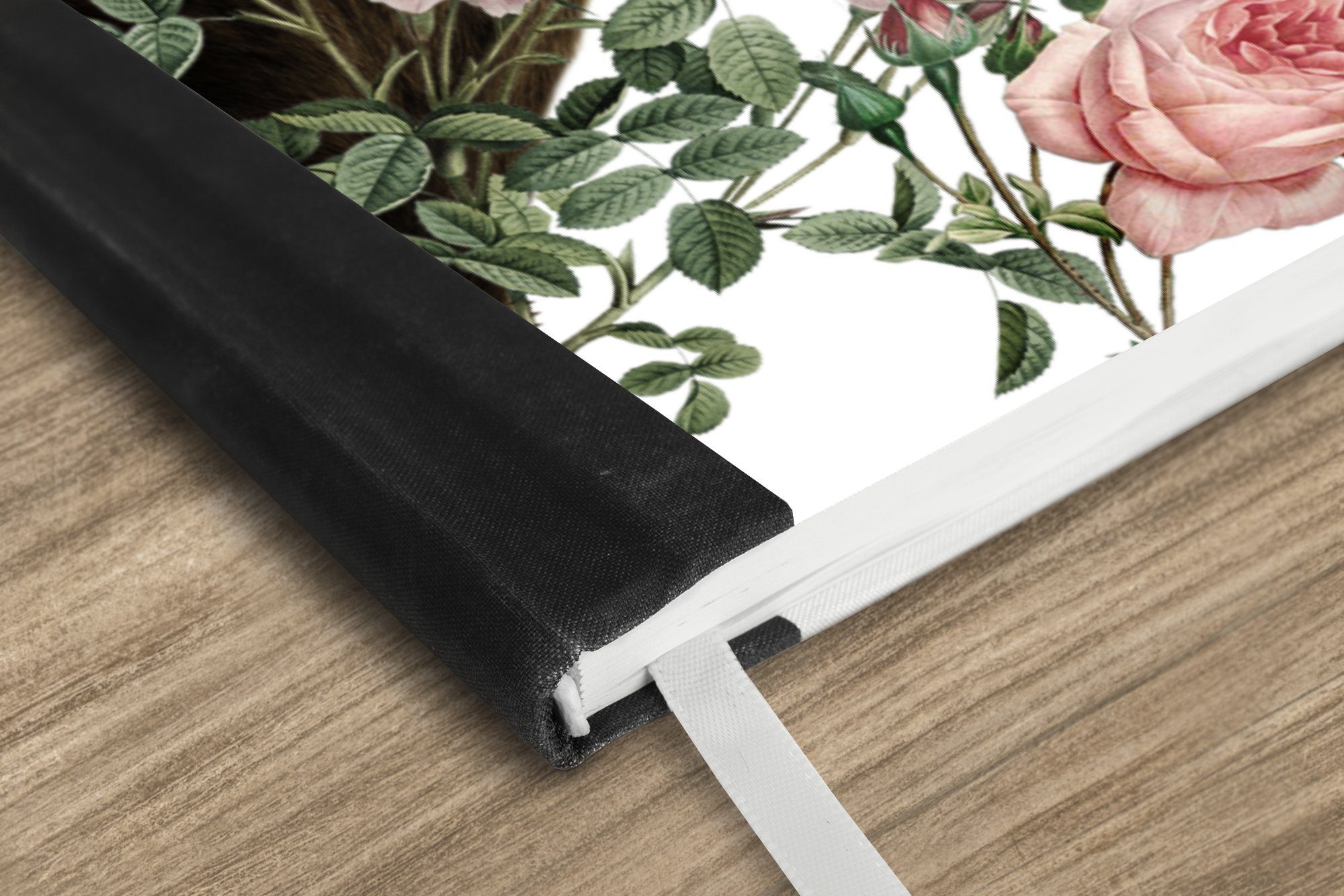 Thumbnail - MuchoWow Notizbuch Schottischer Highlander - Blumen - Rosa, Notebook, Notizblock a5, Tagebuch, Journal Liniert