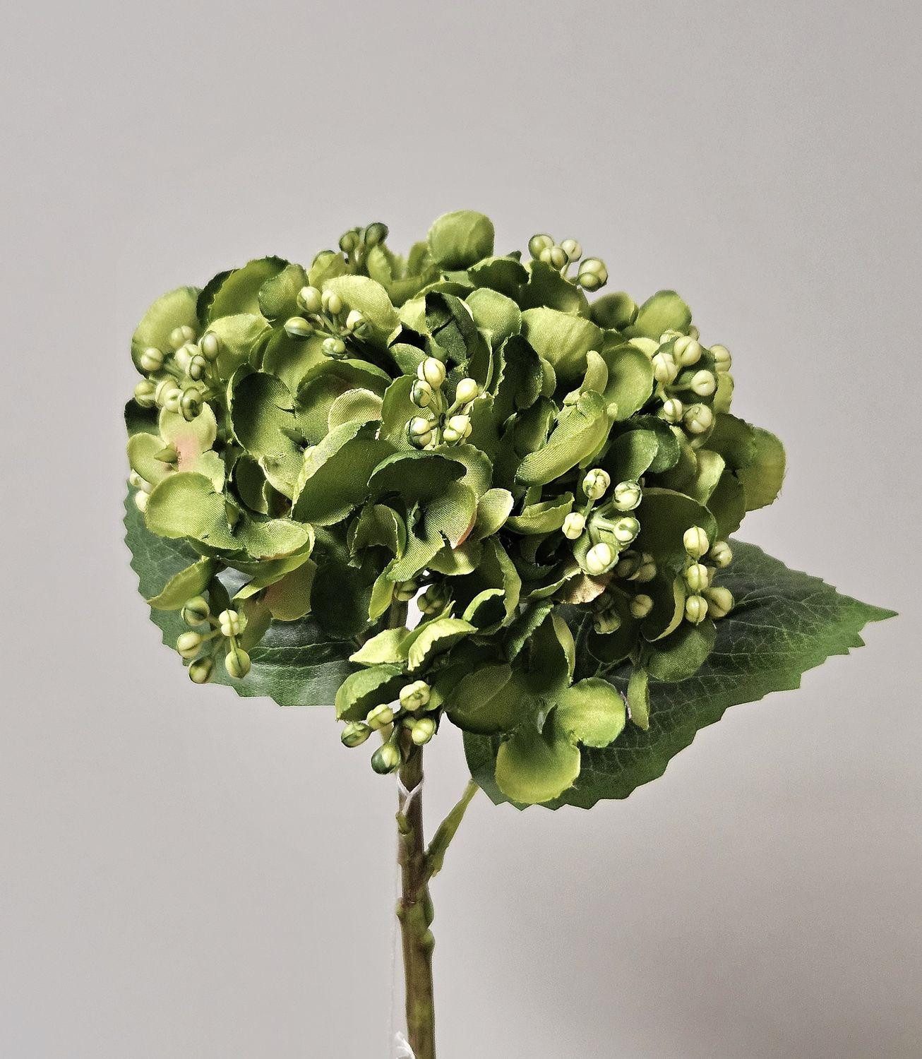 Kunstblume Hortensie MYNMAR, grün, 35cm Hortensie, artplants, Höhe 35.0 cm