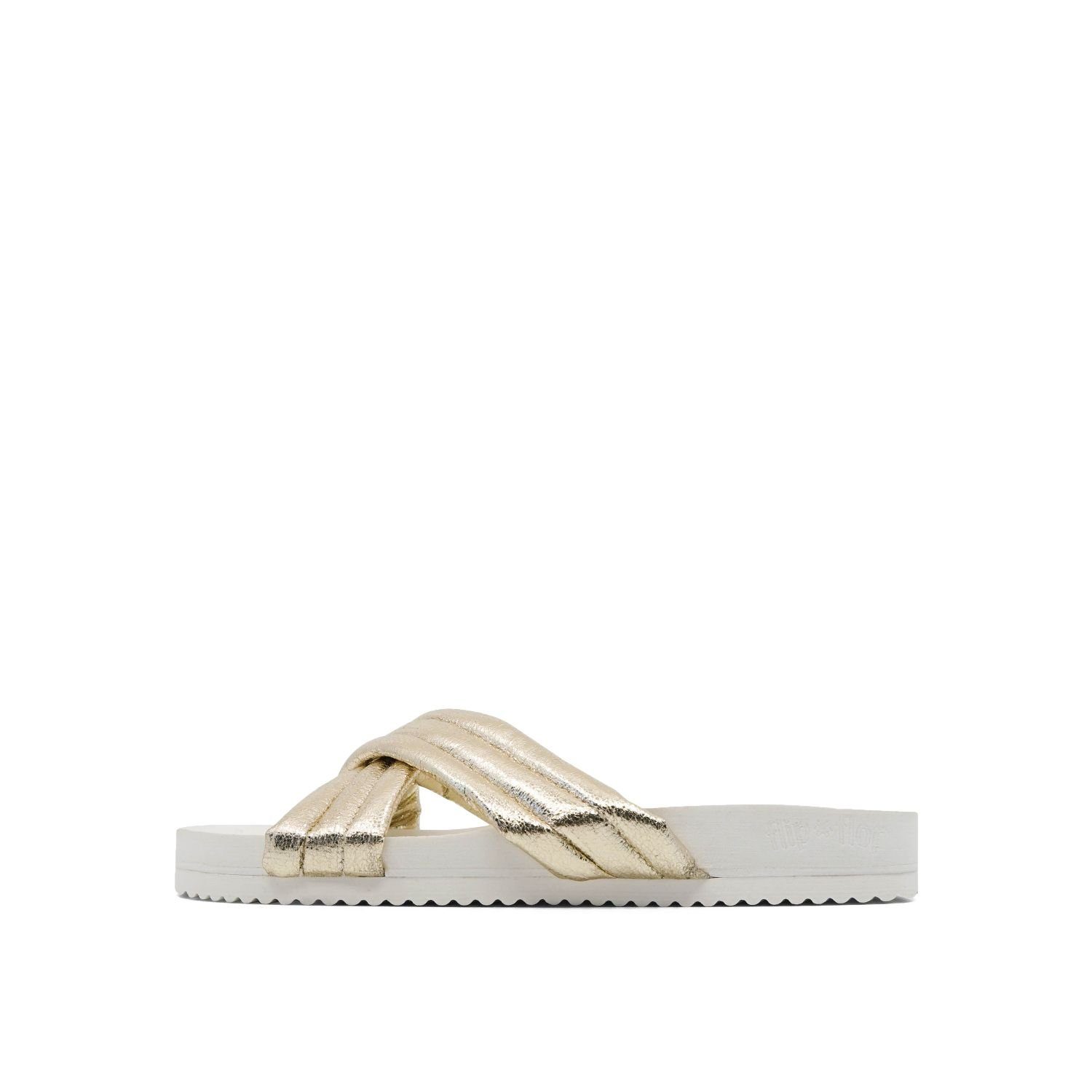 (30633) joy*cross gold Flop Flip metallic Sandale