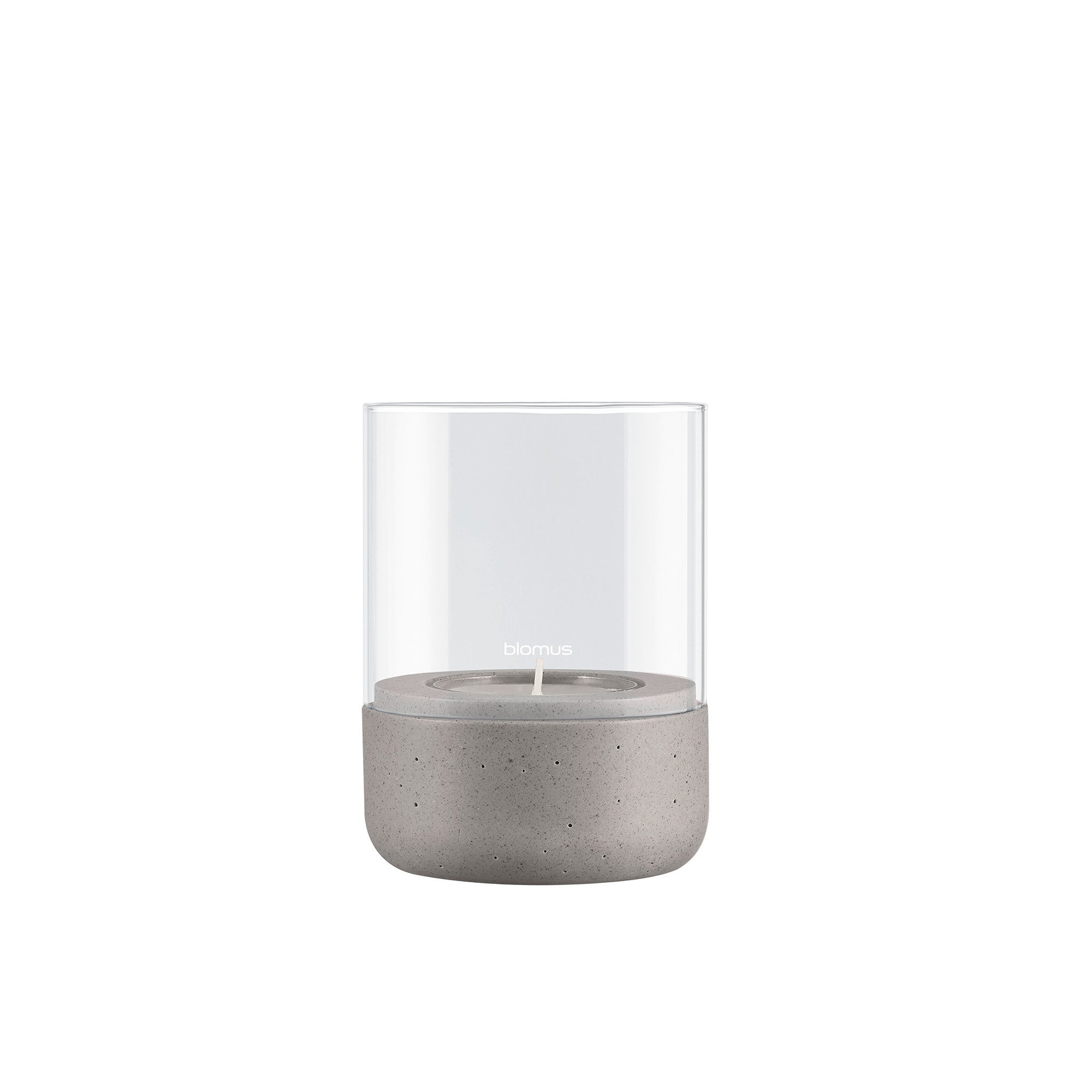blomus Windlicht -CALMA- Glas Kerzenhalter, Stimmungslicht: modernes Deko-Design (1 St), Exklusive Betonoptik, Handgefertigt, Verschiedene Größen & Farben
