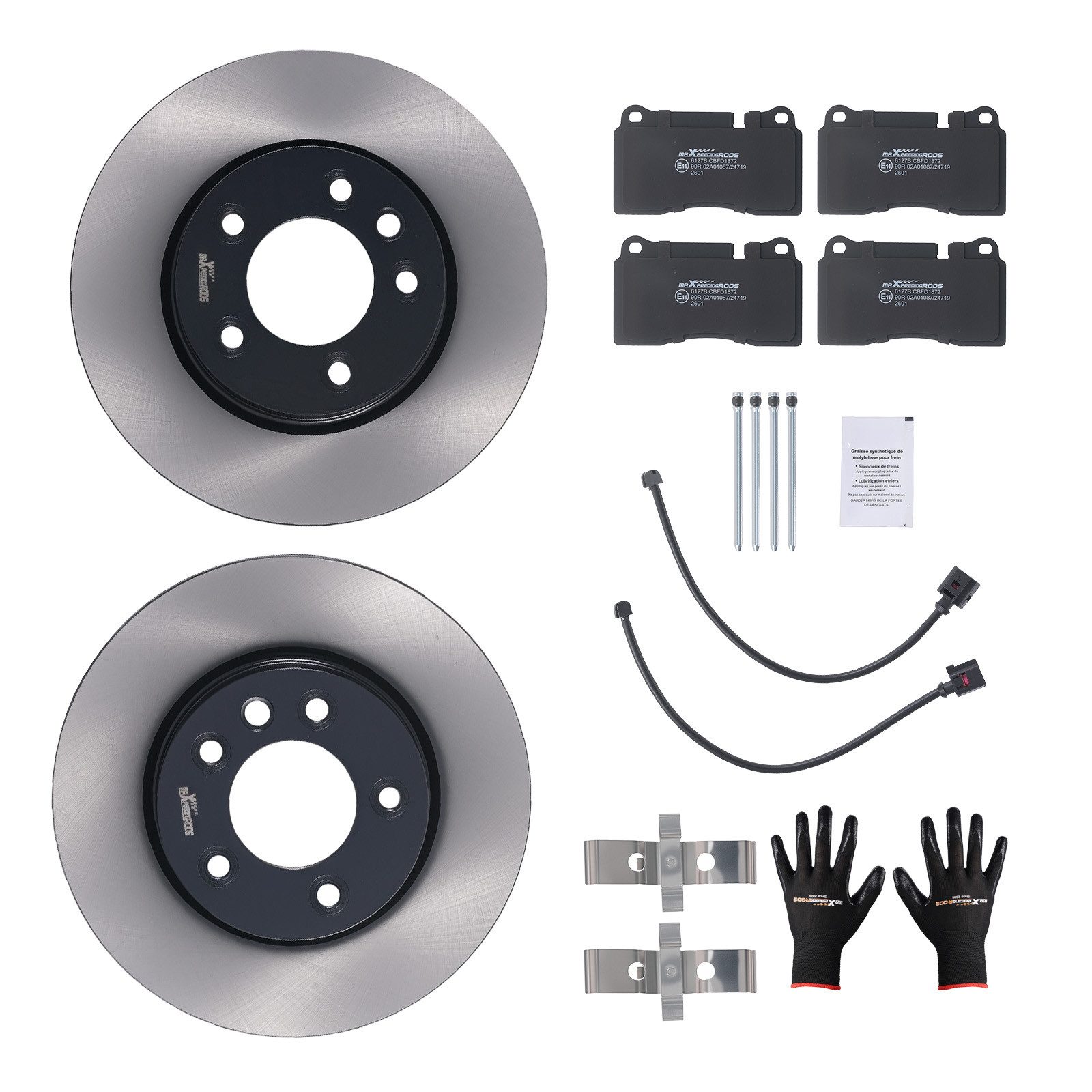 maXpeedingrods Bremsbelag, Bremsscheiben Bremsbeläge Vorne For VW Touareg 7L6 3.0 3.2 3.6 4.2 7P5