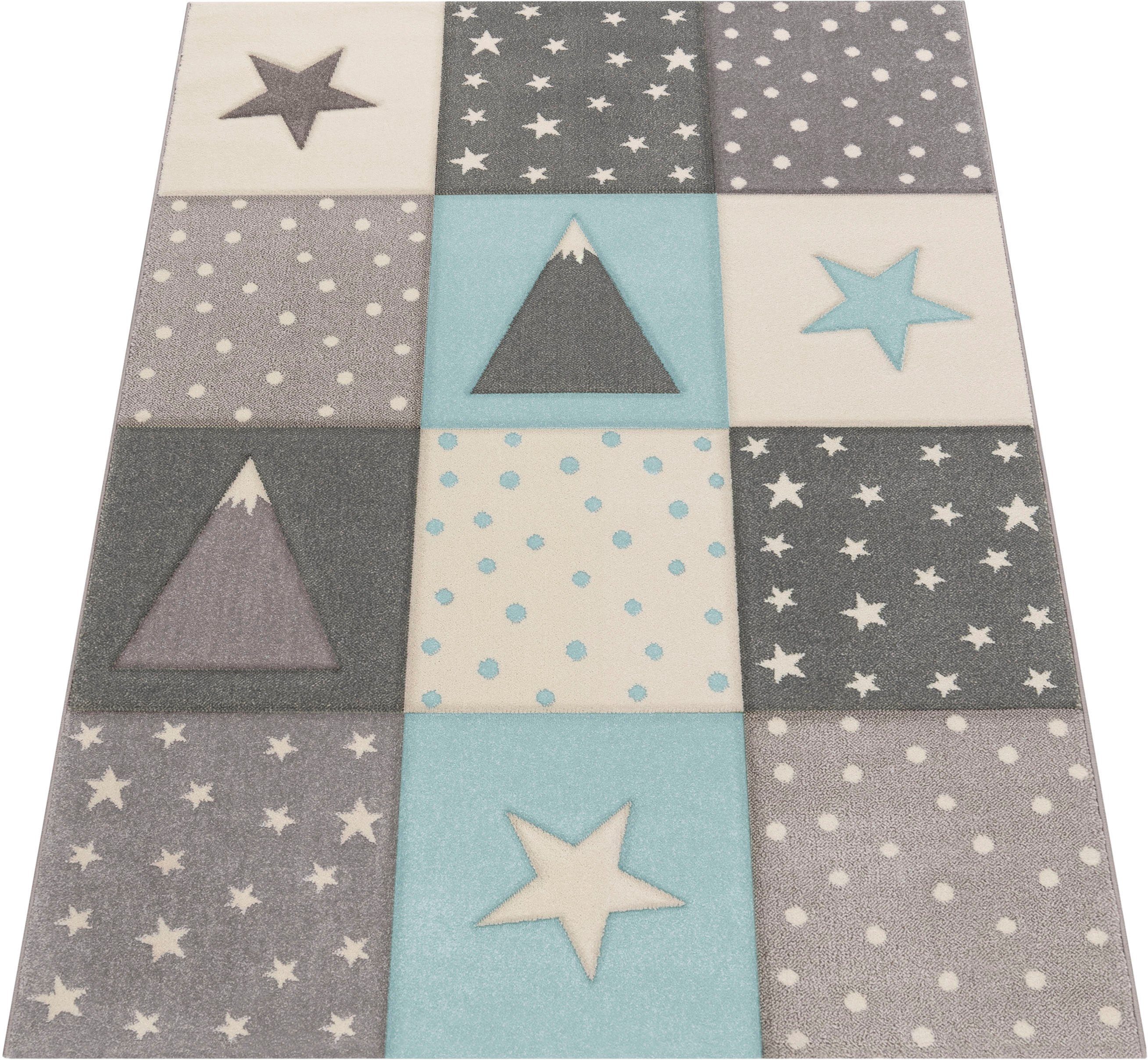 Paco Home Kinderteppich Cosmo 340, rechteckig, Höhe: 17 mm, Kurzflor, Paste günstig online kaufen