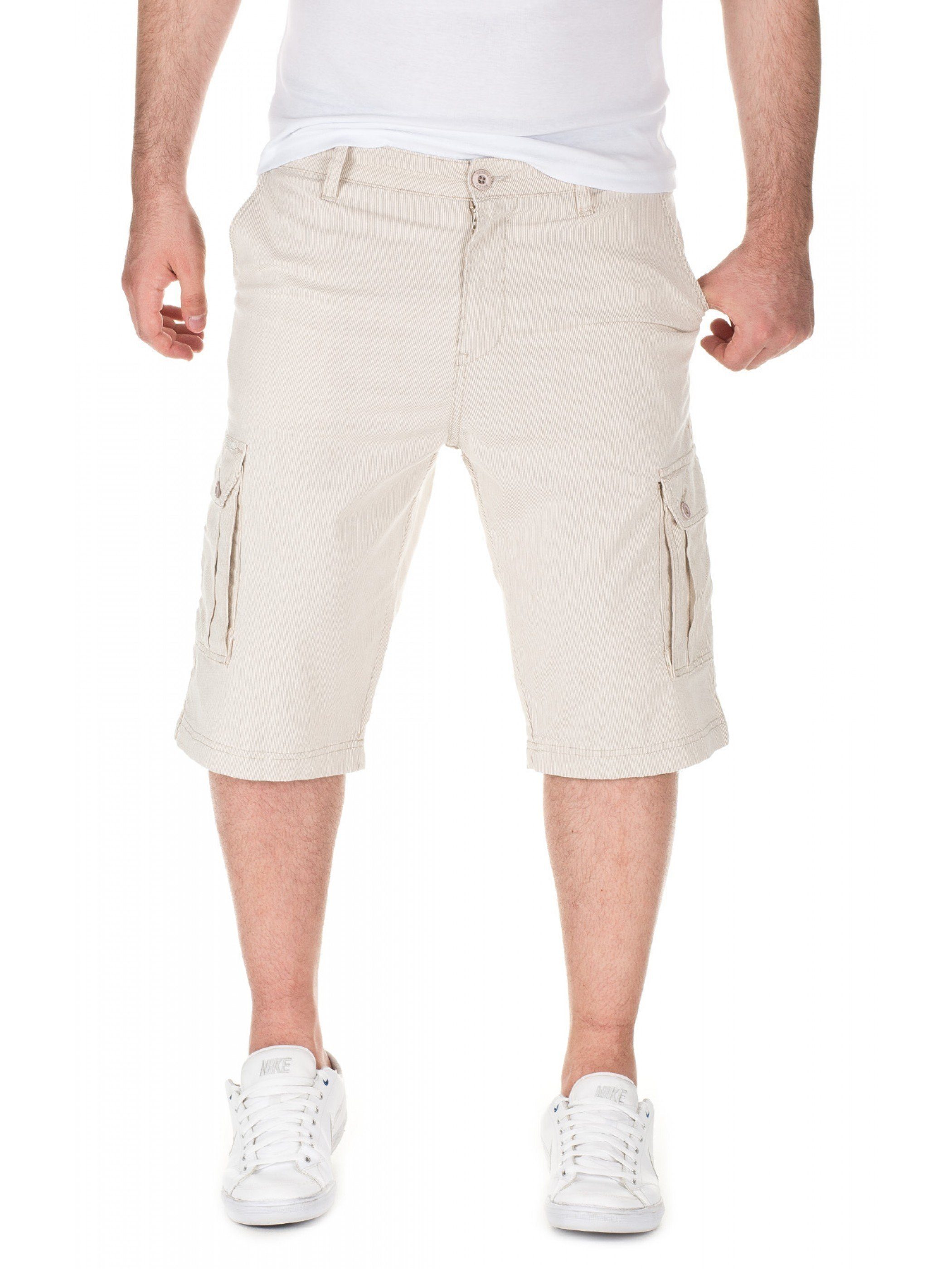 Yazubi Cargoshorts Yazubi - Chino Shorts Jayce Herren Chino Cargoshorts mit Stretchanteil (beige-white 9985) | Cargoshorts