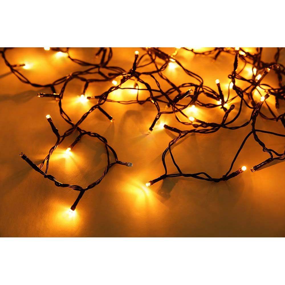 200 cm LED etc-shop Lichterkette Weihnachtskette Gartendeko Innen- und Außen Dekolicht, H
