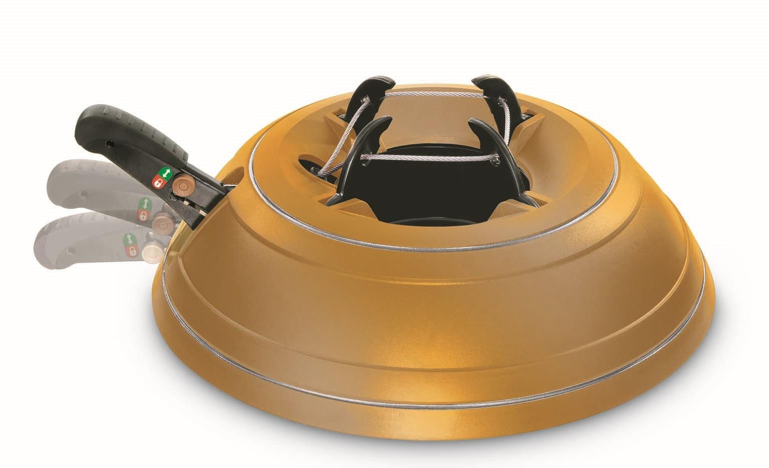 Krinner Christbaumständer KRINNER Vario Classic Gold (1-tlg), Original-Rundum-Einseil-Technik