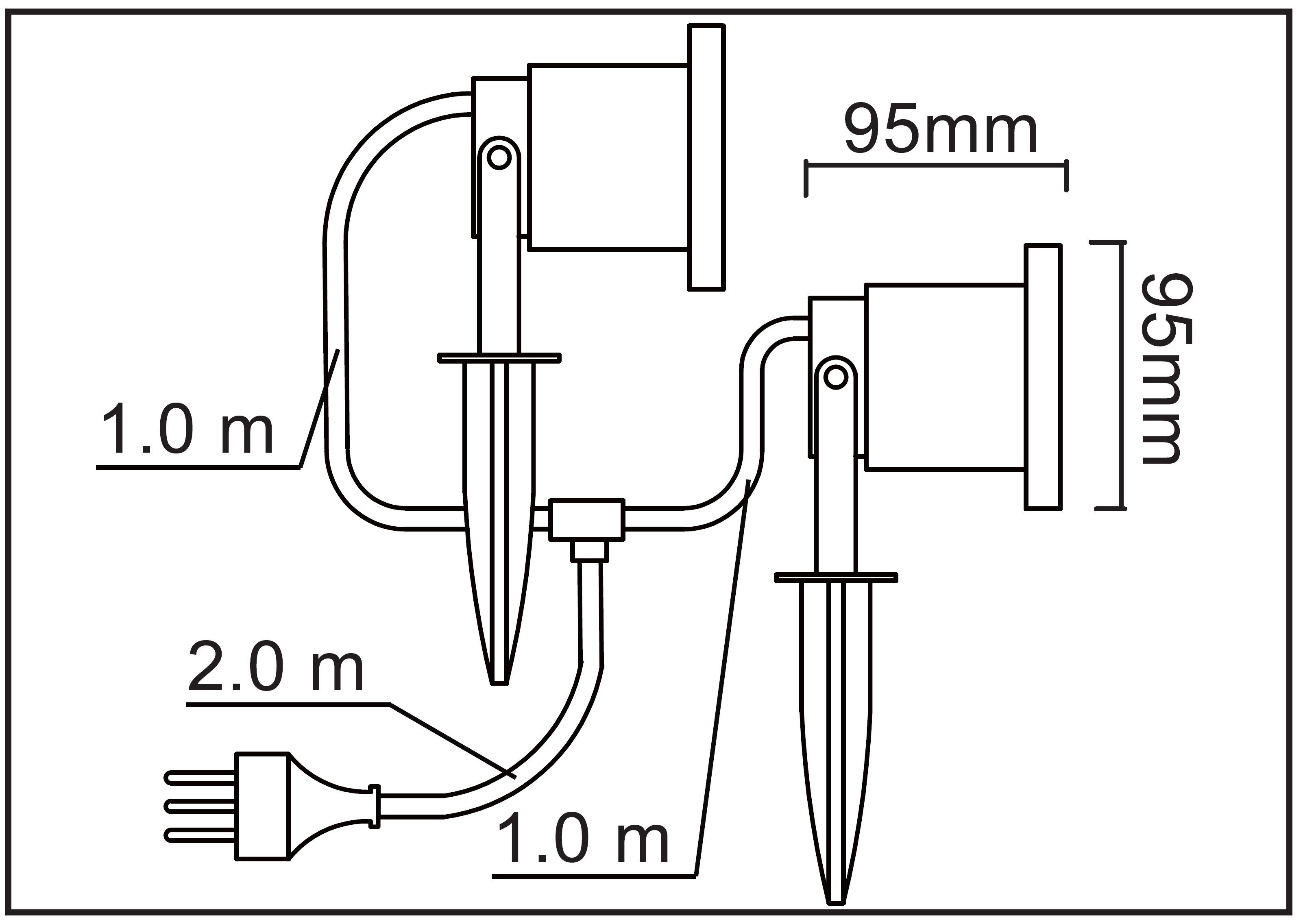TRANGO LED Gartenstrahler, 2-flammig 3074B Strahler IP65 Außenleuchte *ELLA günstig online kaufen
