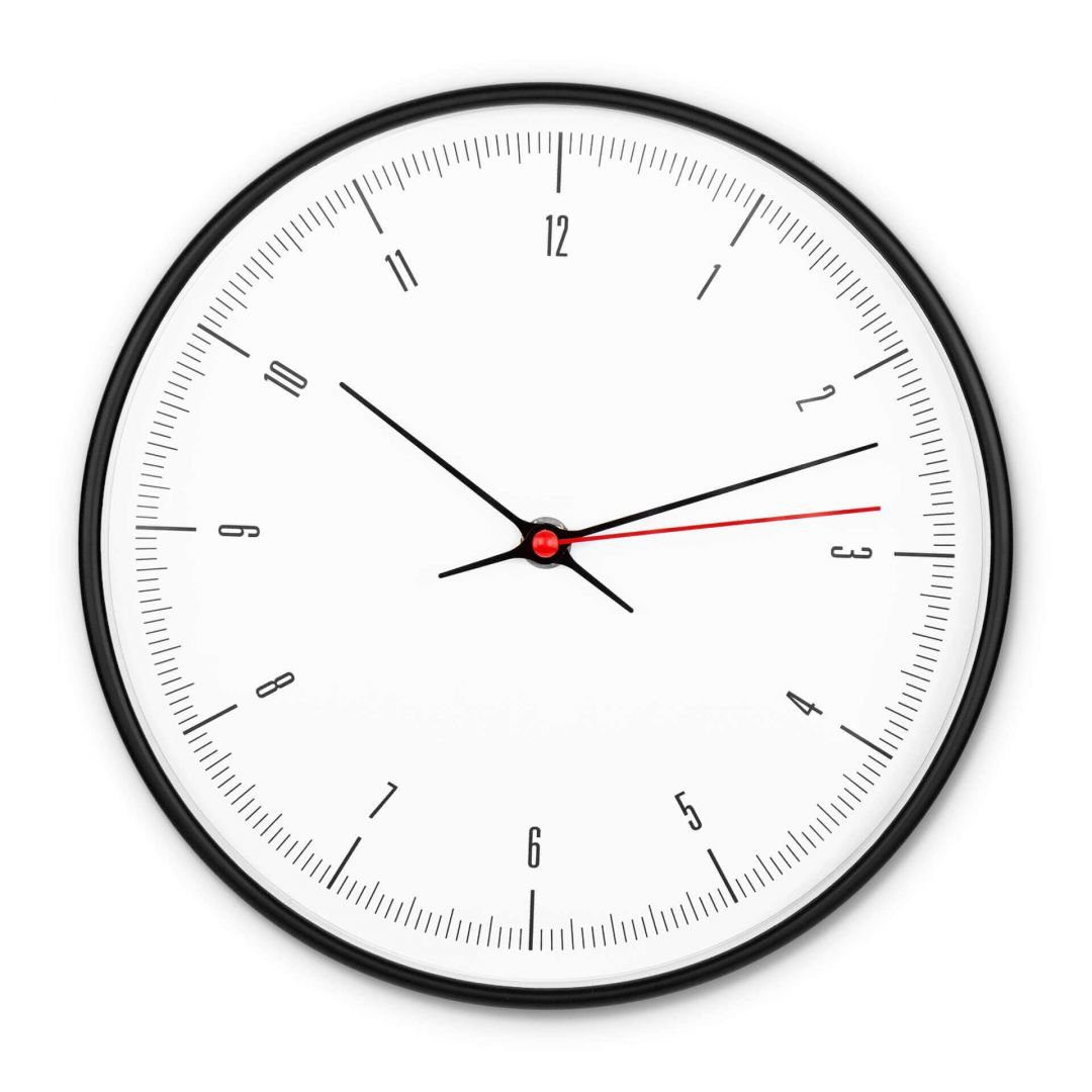 K&L Wall Art Wanduhr lautlose Vintage Wanduhr Retro Uhr Küche Sekundenzeiger rot (ohne Tick-Geräusche, langlebiges Quarz Uhrwerk)