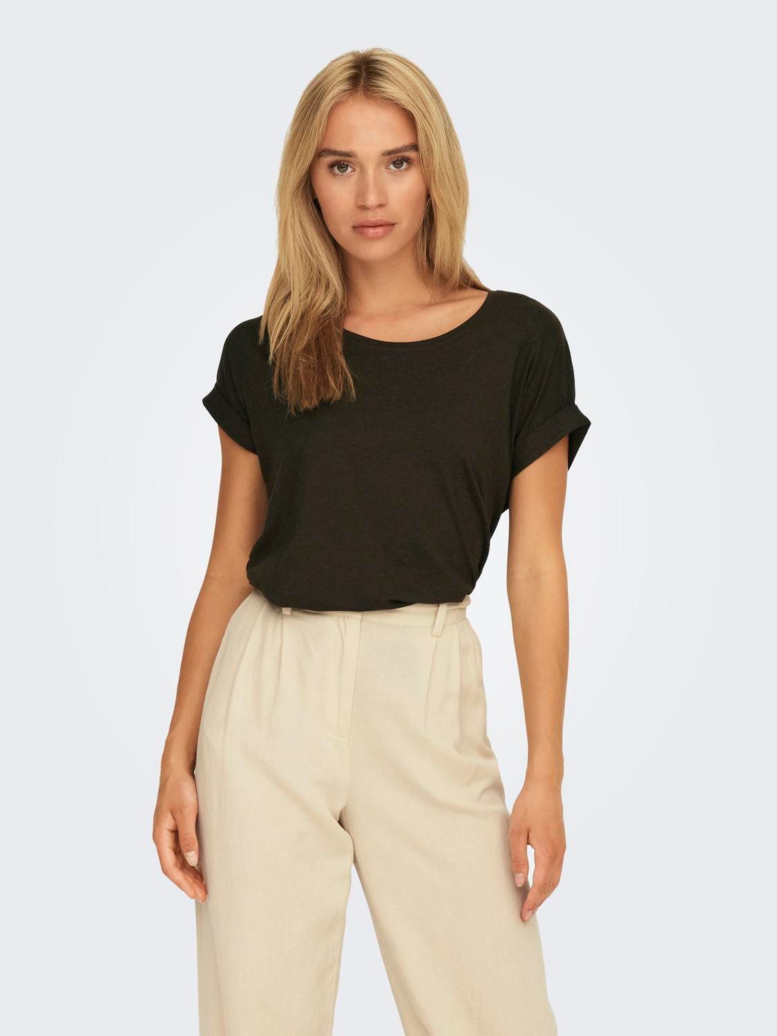 ONLY T-Shirt ONLMOSTER – Kurzarmshirt mit Aufschlag und klassischem Look un günstig online kaufen