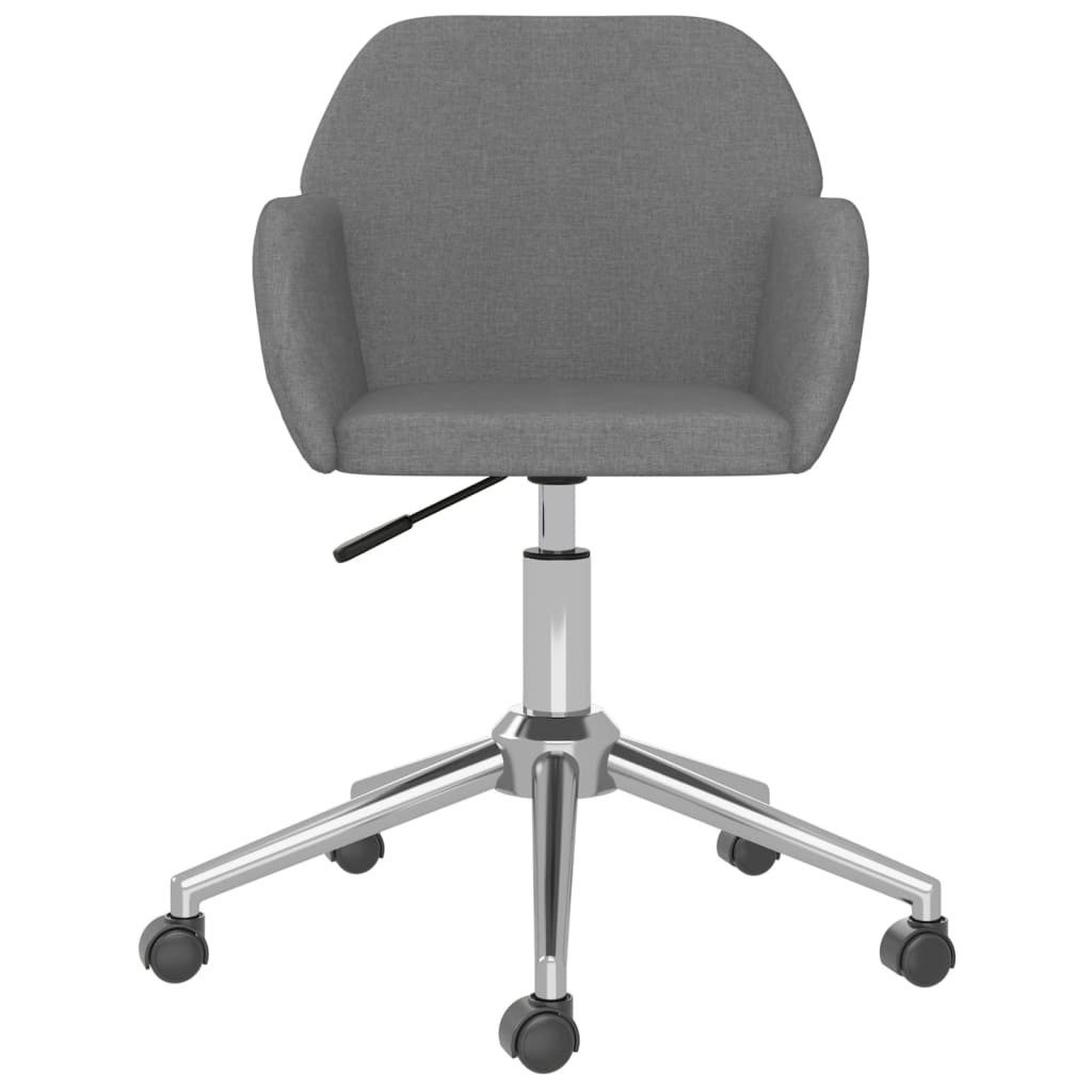vidaXL Bürostuhl Bürostuhl Drehbar Hellgrau Stoff (1 St)