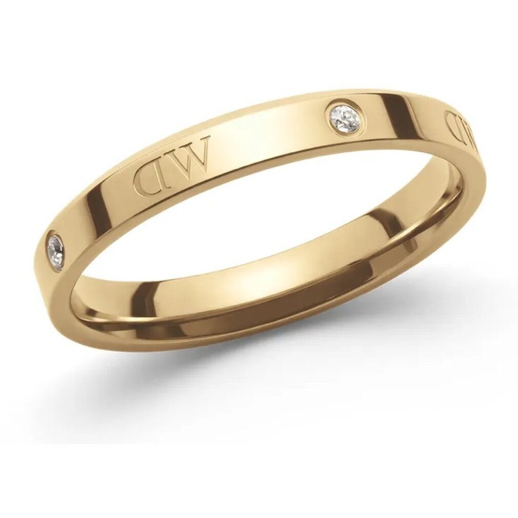 Daniel Wellington Fingerring Original vergoldeter Ring mit Kristallen Classic Lumine Umfang: 58 mm