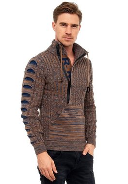 Rusty Neal Strickpullover mit stylischem Ausschnitt