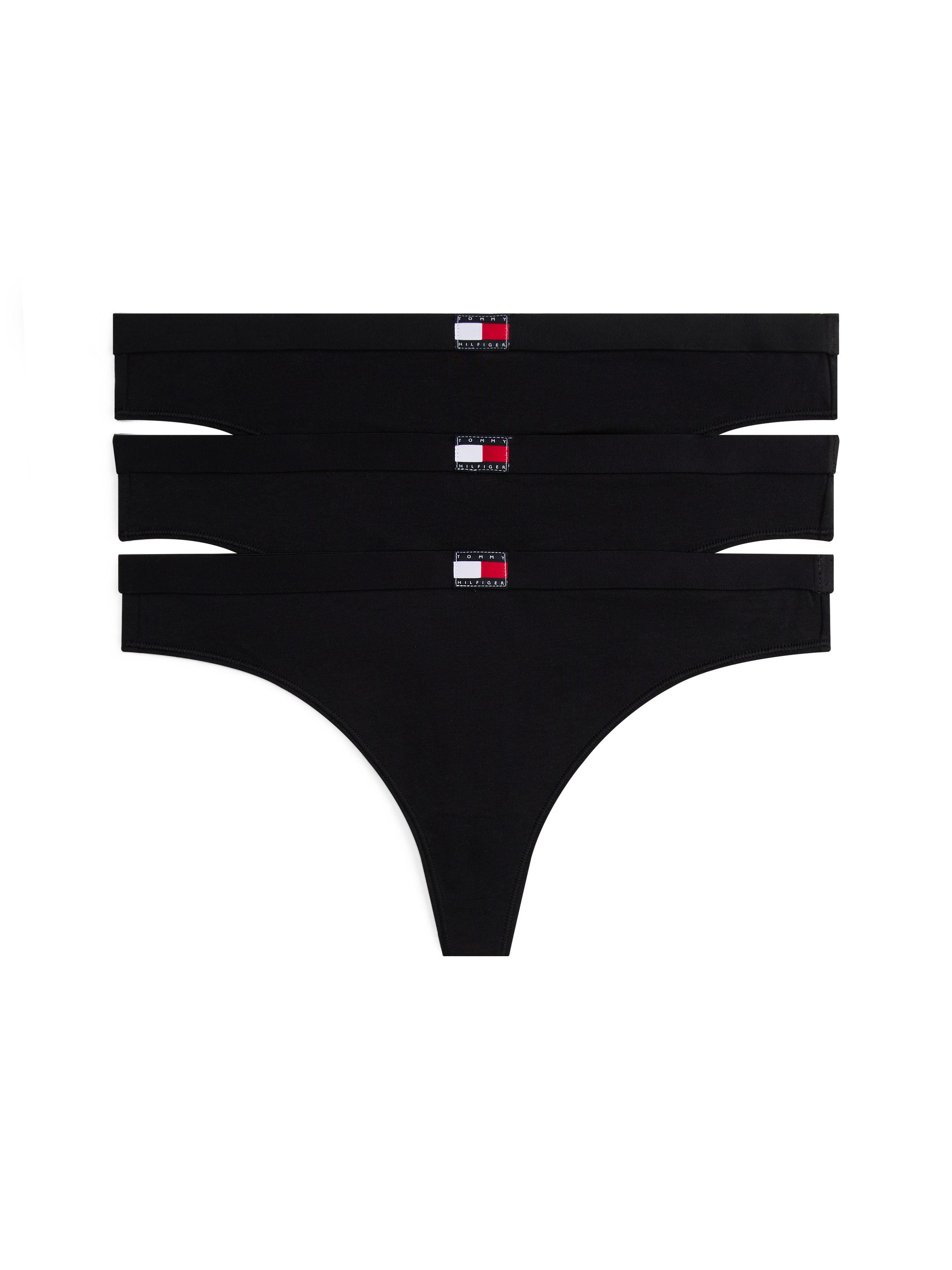 Tommy Hilfiger Underwear String 3 PACK THONG (EXT.SIZES) (3-St) basic, elastischer Bund, unifarben