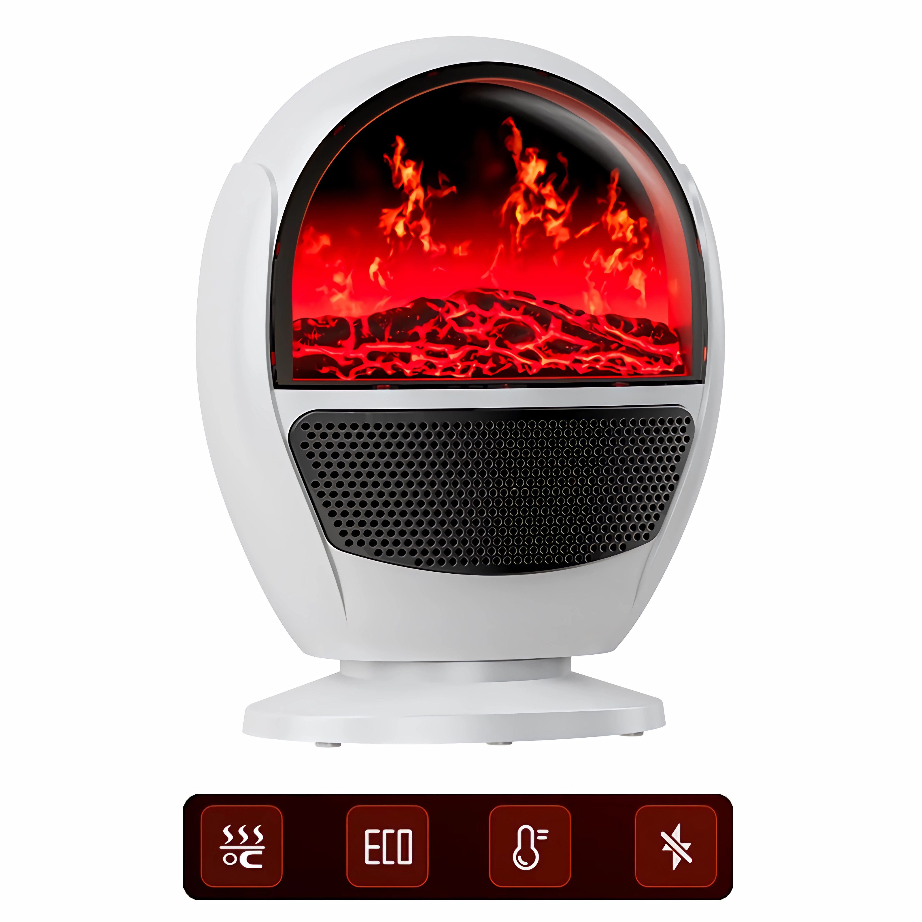 Bolwins Heizlüfter F50D 2in1 Elektrokamin & Heizlüfer 1300W Heizung Flamme günstig online kaufen