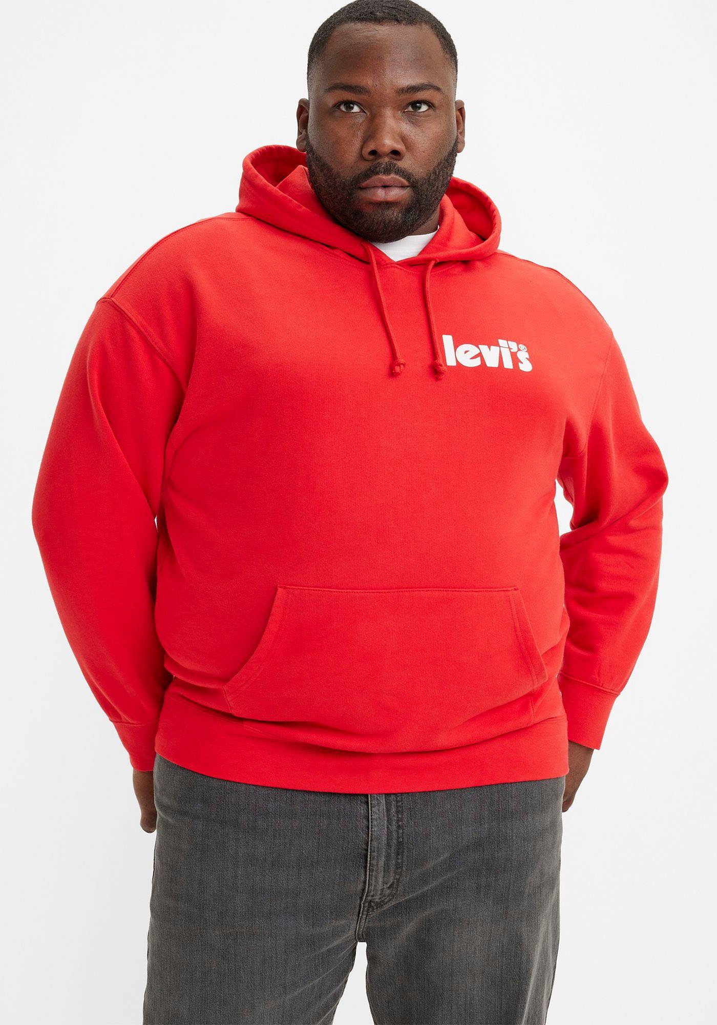 Levi's® Plus Hoodie BIG RELAXED GRAPHIC mit überschnittenen Schultern red