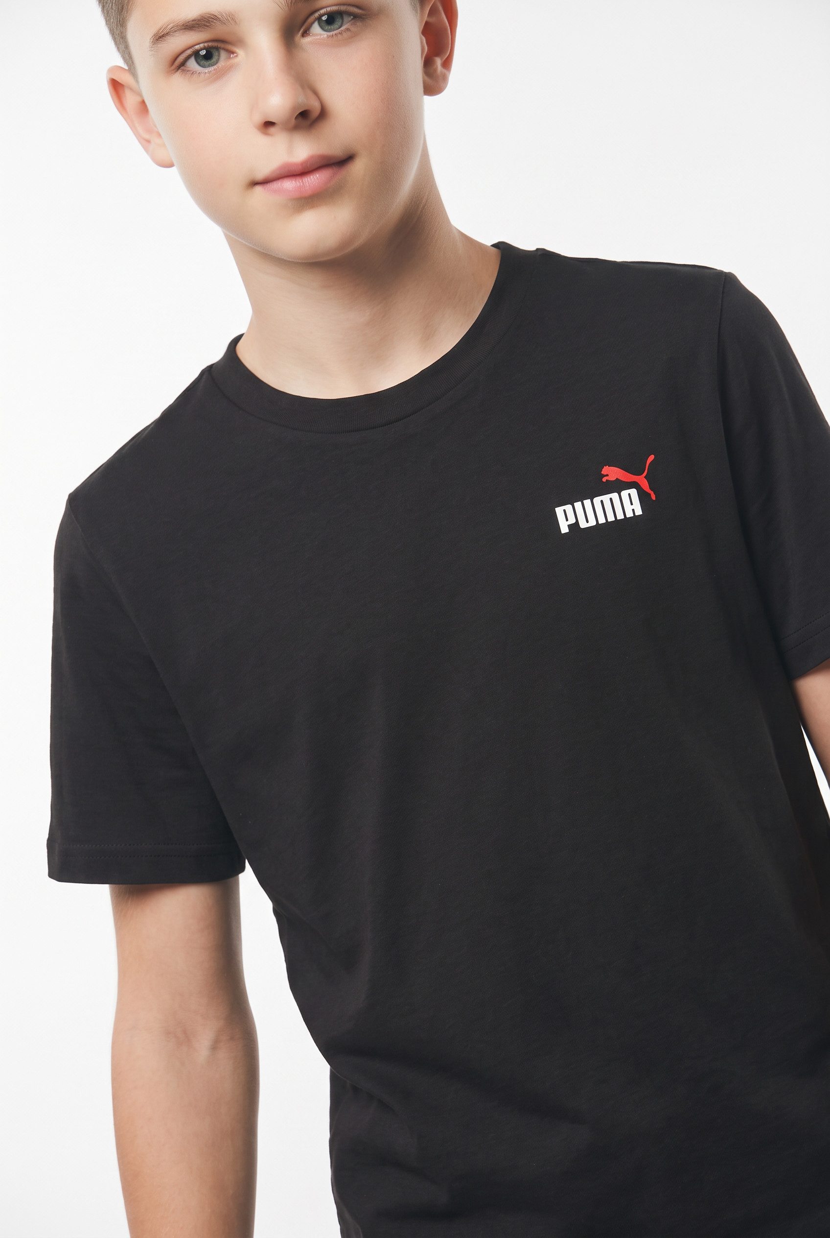 PUMA T-Shirt ESS 2 COLOR SMALL NO 1 LOGO TEE B mit Rundhalsausschnitt, Kurzarm, ohne Kapuze, mit gesticktem Logo – Bild 3 von 5