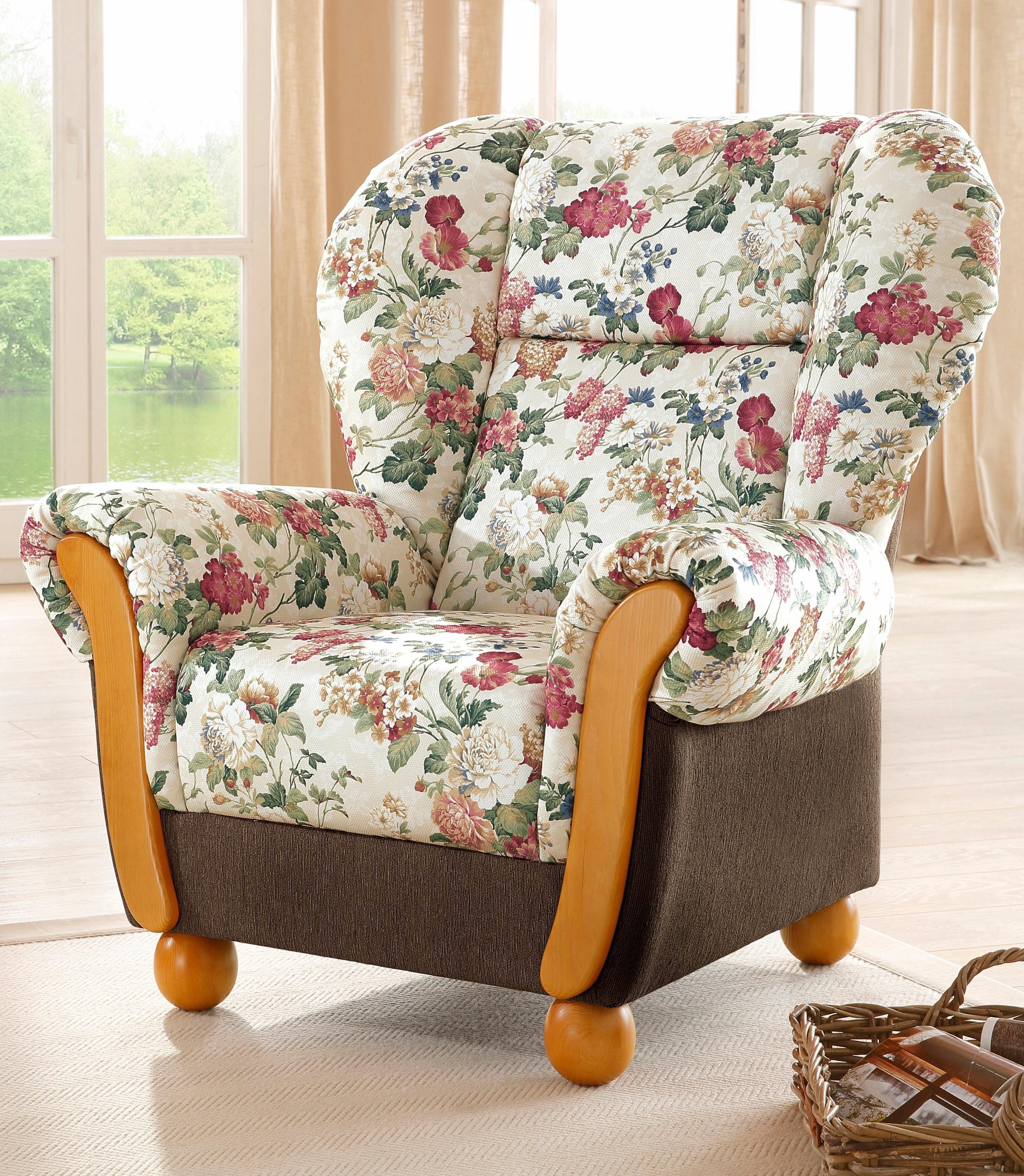 Home affaire Sessel Milano, bequemer Ohrensessel im Landhaus-Stil, Breite 99cm, Hochlehnsessel
