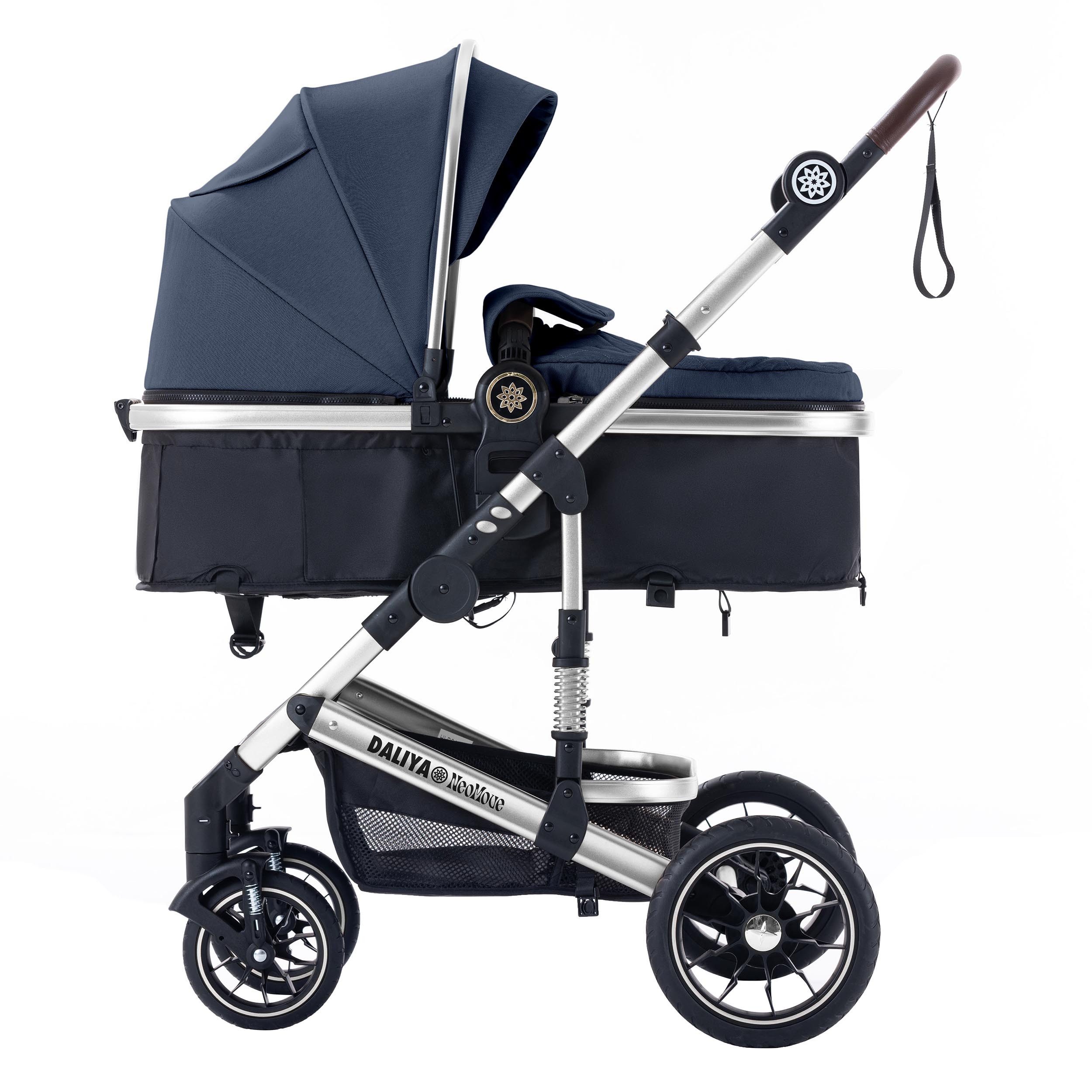Daliya® Kombi-Kinderwagen NEOMOVE 2in1 Kinderwagen, Buggy und Babywanne in einem, Babywanne und Sportsitz, Alu-Rahmen, Großer Einkaufskorb