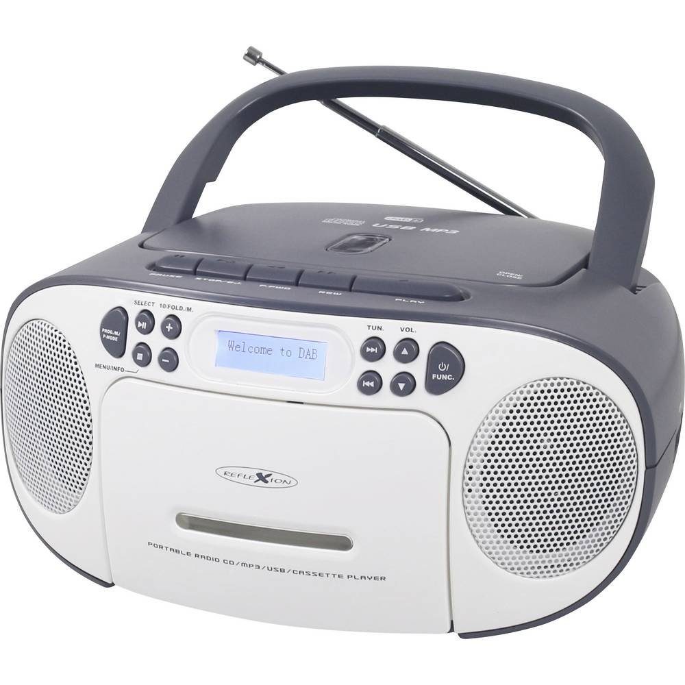 weiß/grau Reflexion DAB+, CD, DAB, CD-Radio RCR2260DAB DAB+, UKW AUX, Radio