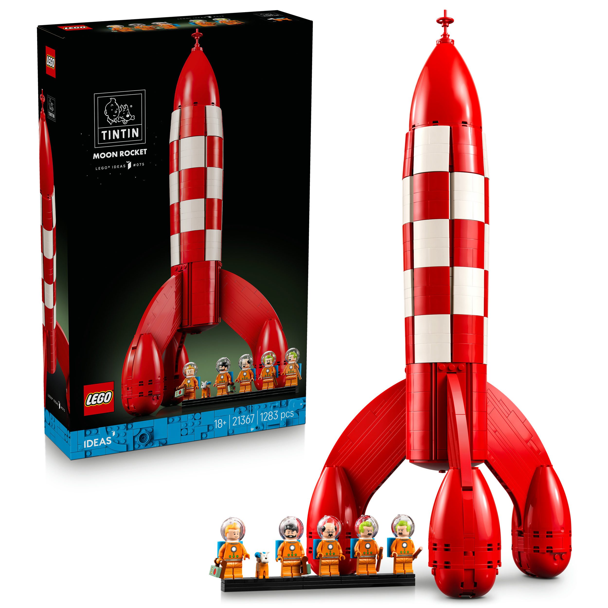 LEGO® Die Mondrakete von Tim und Struppi (21367), LEGO Ideas Konstruktionsspielsteine, (1283 St), Made in Europe