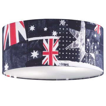 etc-shop LED Deckenleuchte, Leuchtmittel inklusive, Warmweiß, Union Jack Decken Lampe Wohn Zimmer Flaggen Leuchte Flur